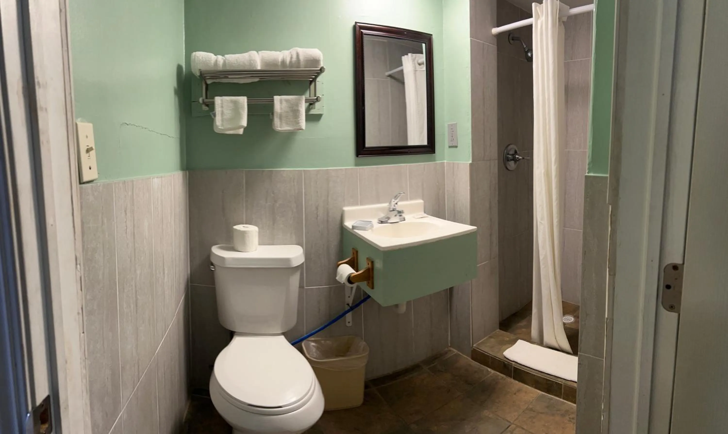 Shower in Town & Country Motel