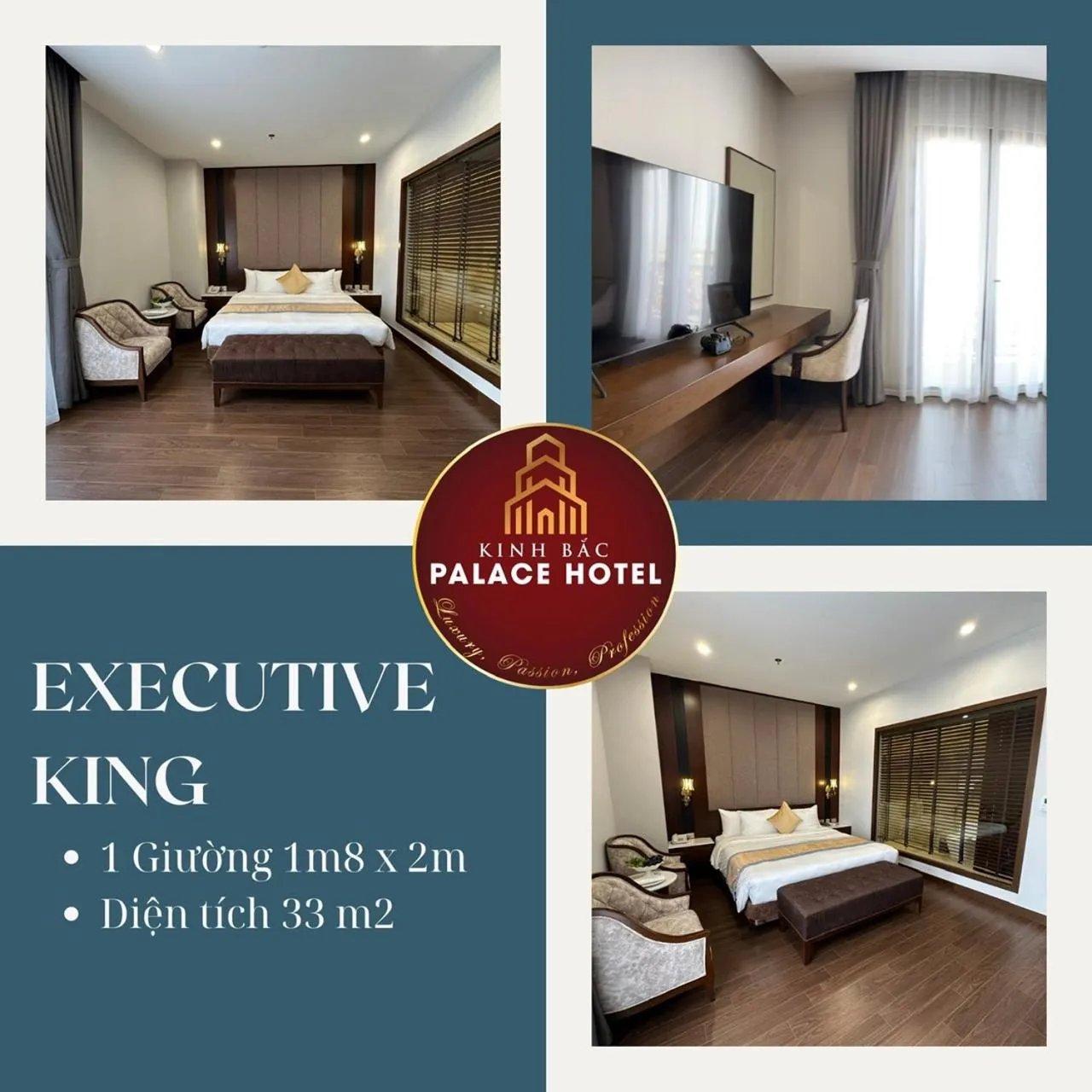 Bed in Kinh Bắc Palace Hotel