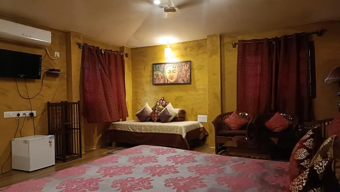 Seating area, Bed in Wild Dunes Konark