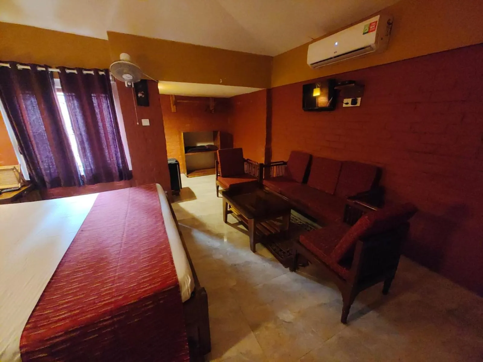 Seating area, Bed in Wild Dunes Konark