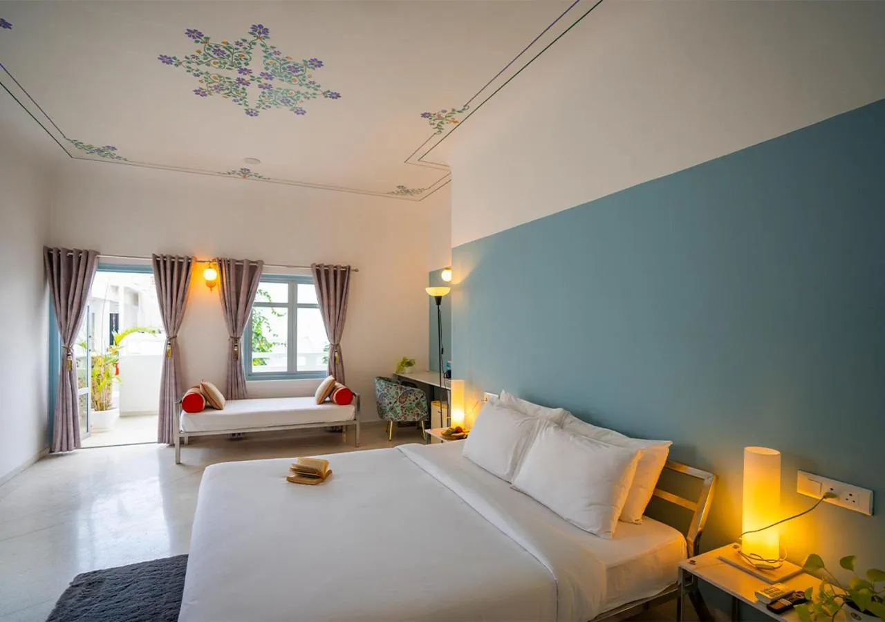 Bed in Moustache Udaipur Verandah