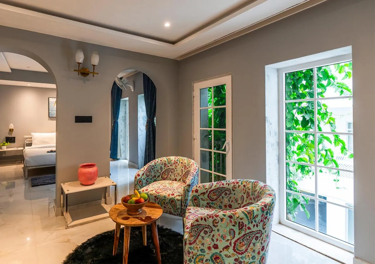 Living room in Moustache Udaipur Verandah