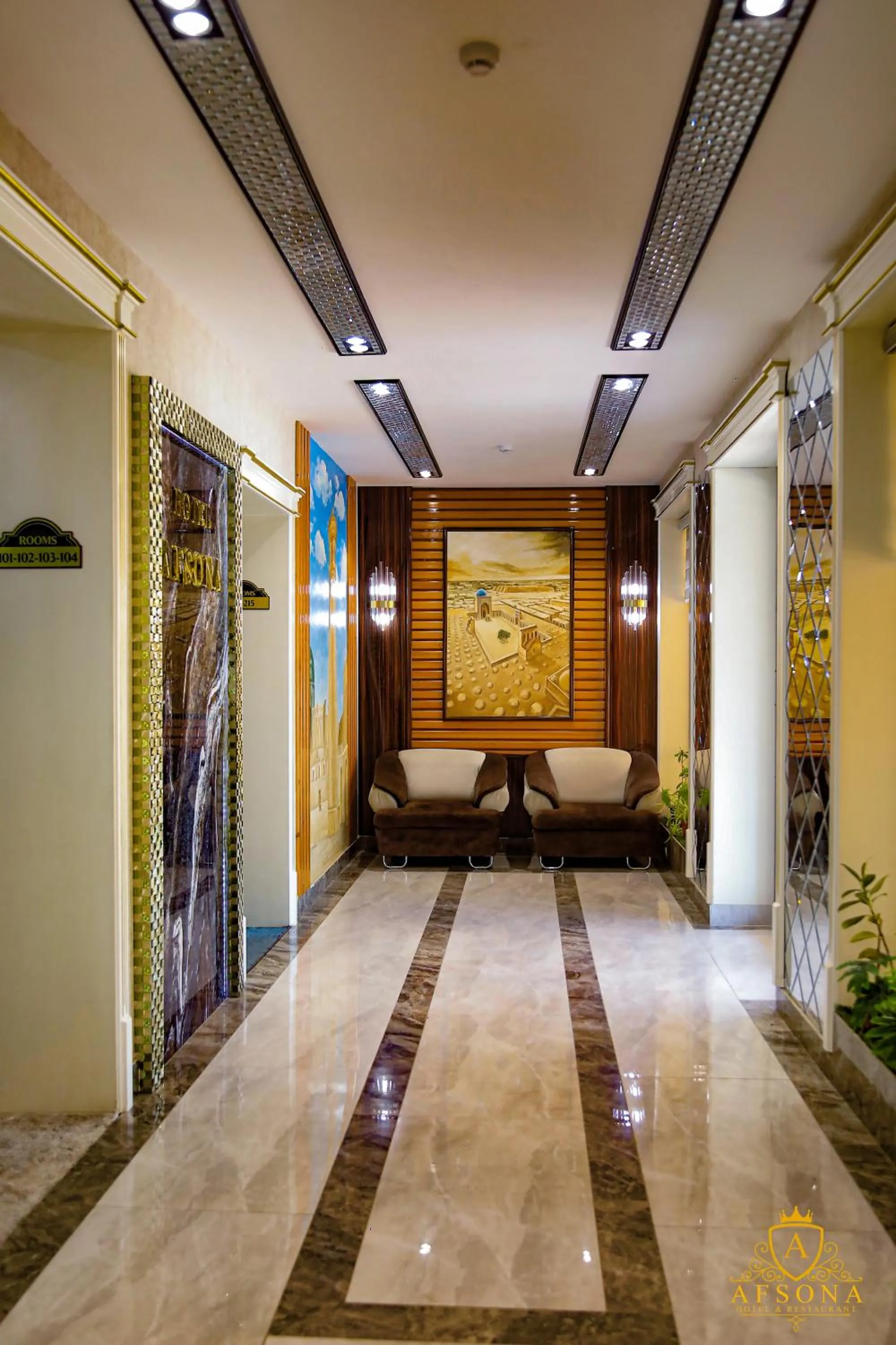Lobby or reception in Afsona Hotel