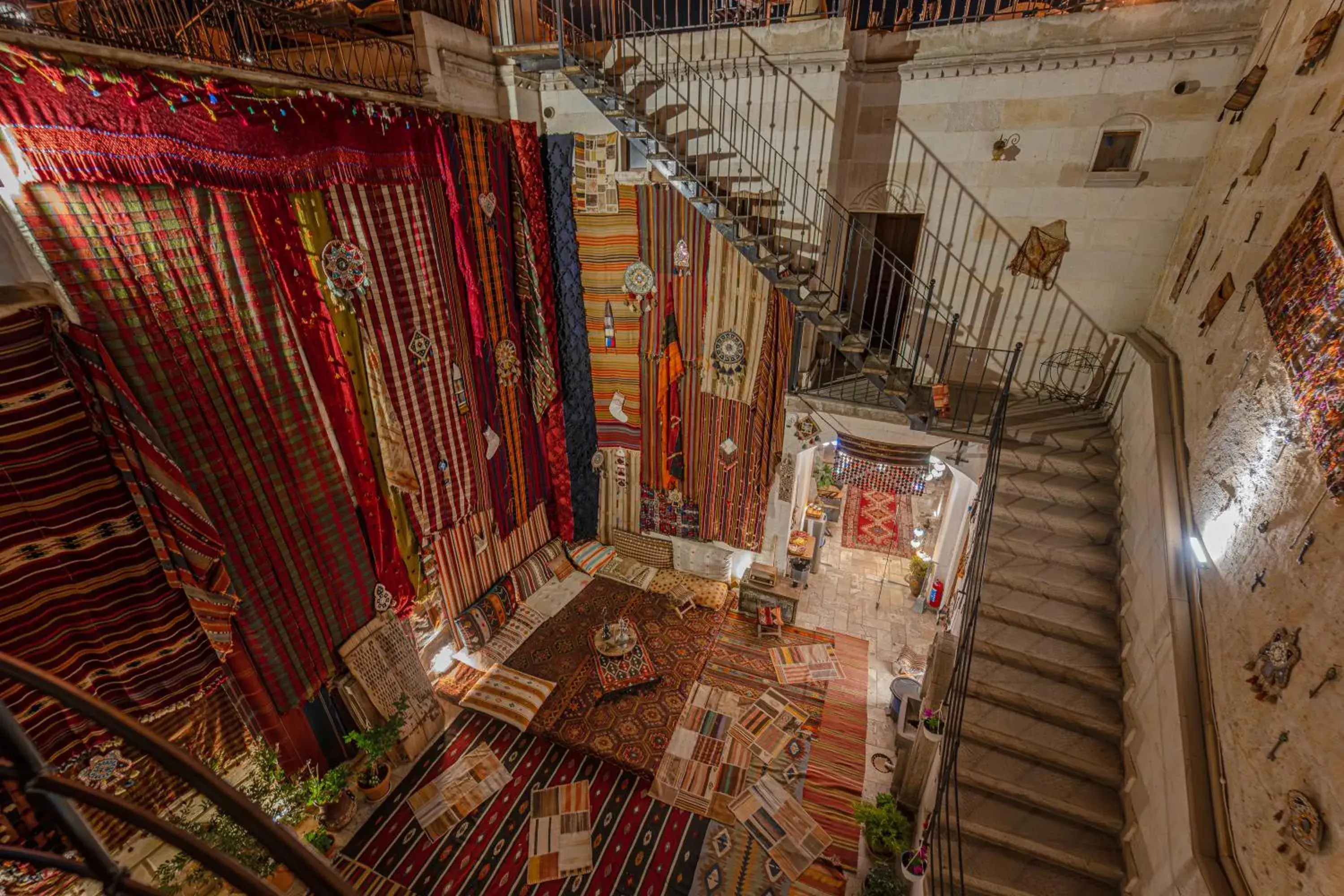 Inner courtyard view in Osmanbey Cave House Inner courtyard view in Osmanbey Cave House