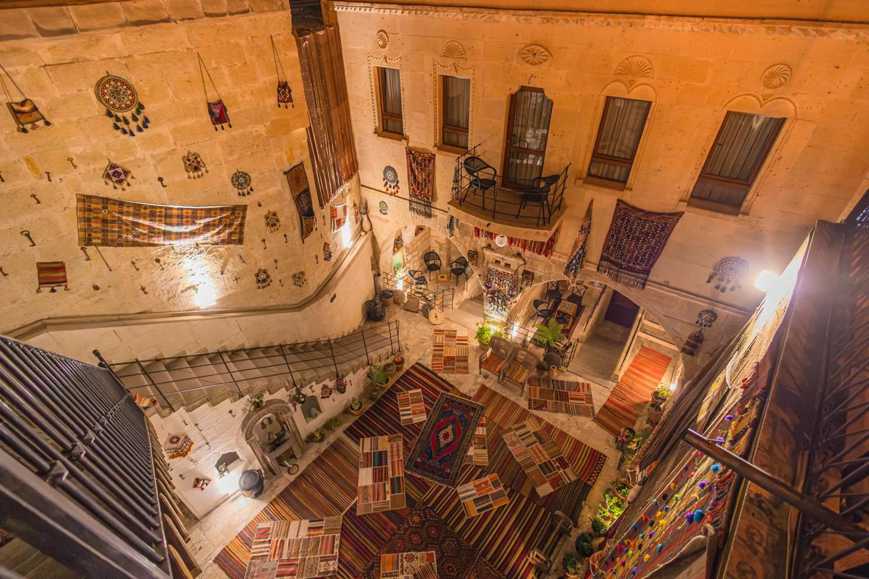 Inner courtyard view in Osmanbey Cave House Inner courtyard view in Osmanbey Cave House