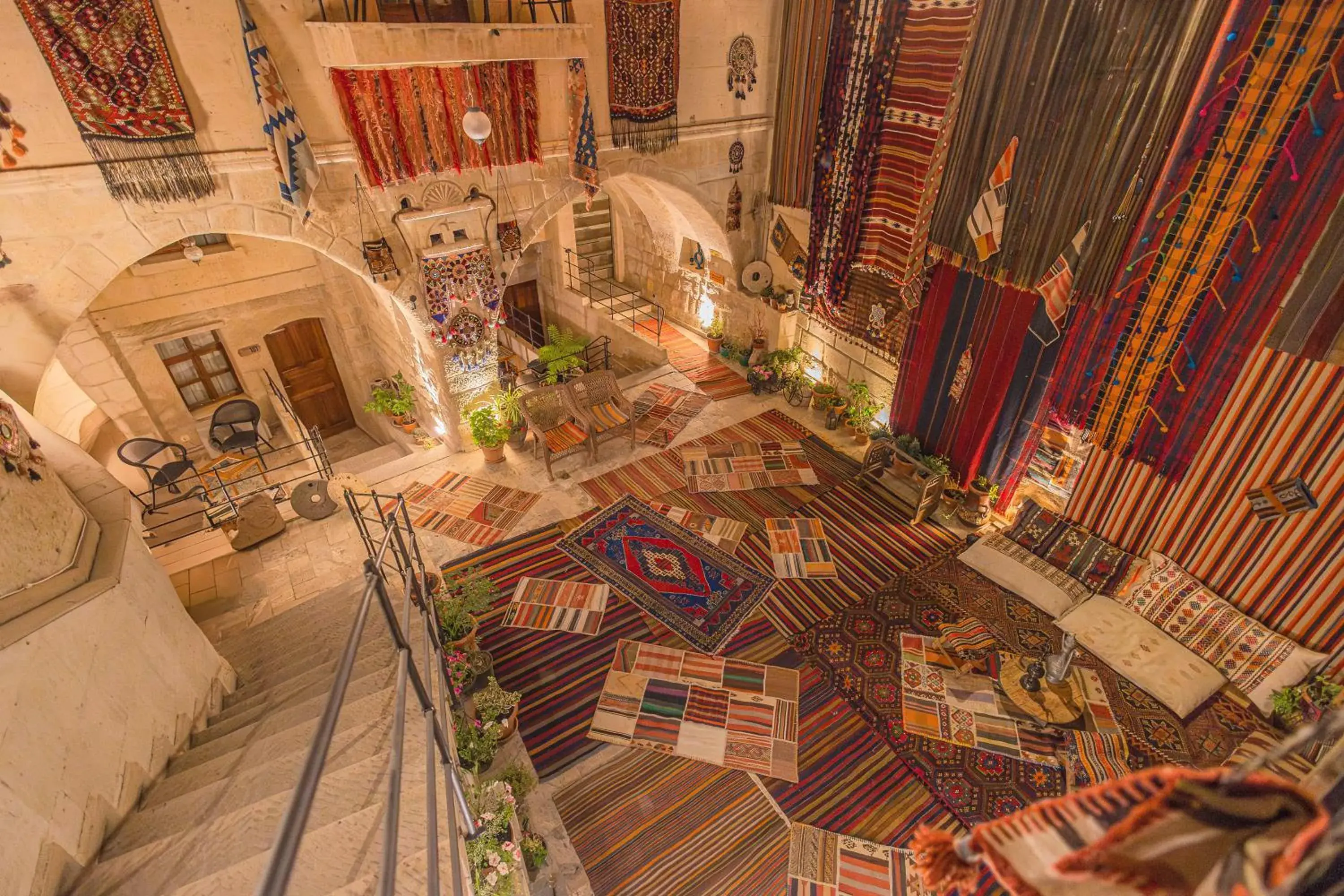 Inner courtyard view in Osmanbey Cave House Inner courtyard view in Osmanbey Cave House