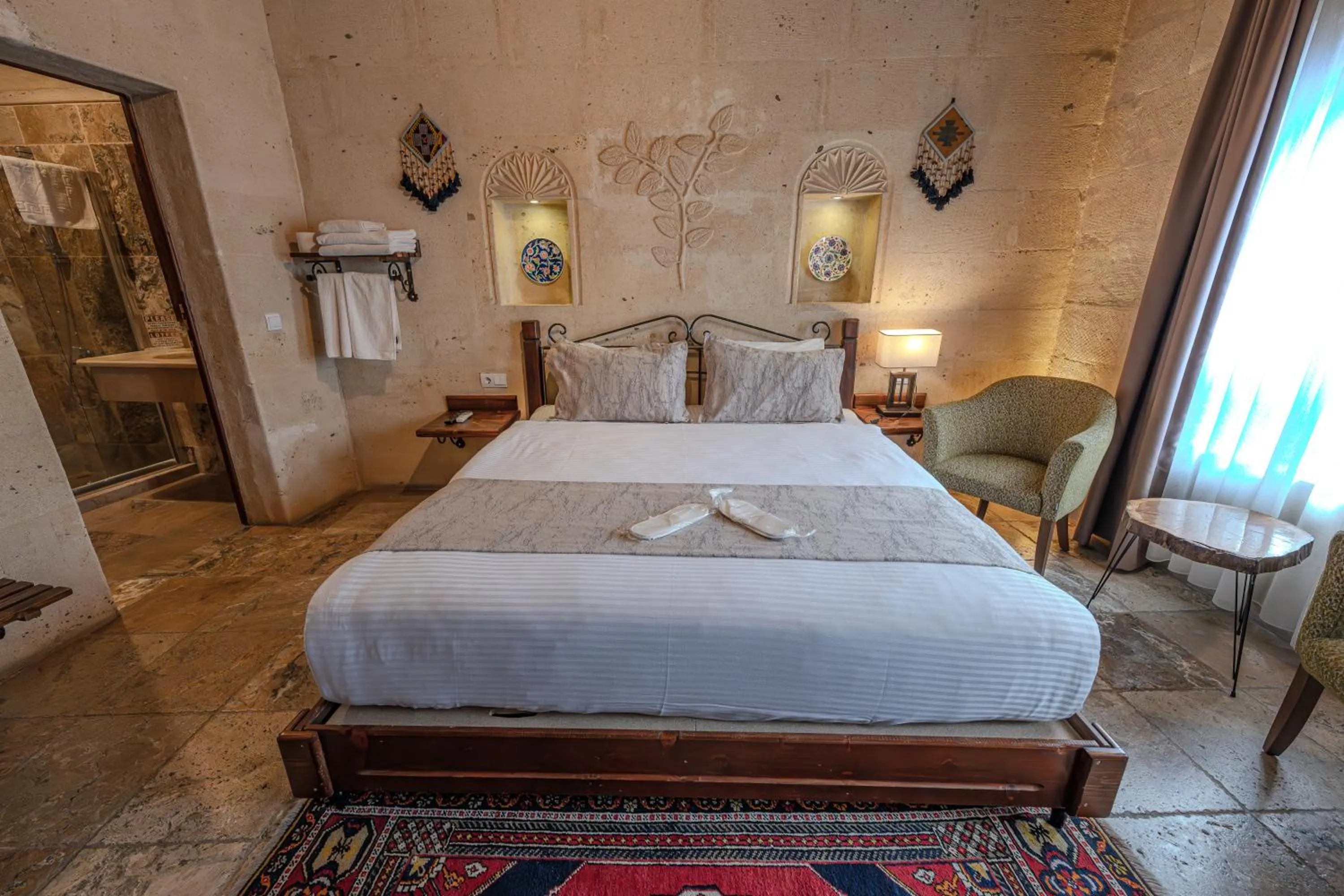 Bed in Osmanbey Cave House