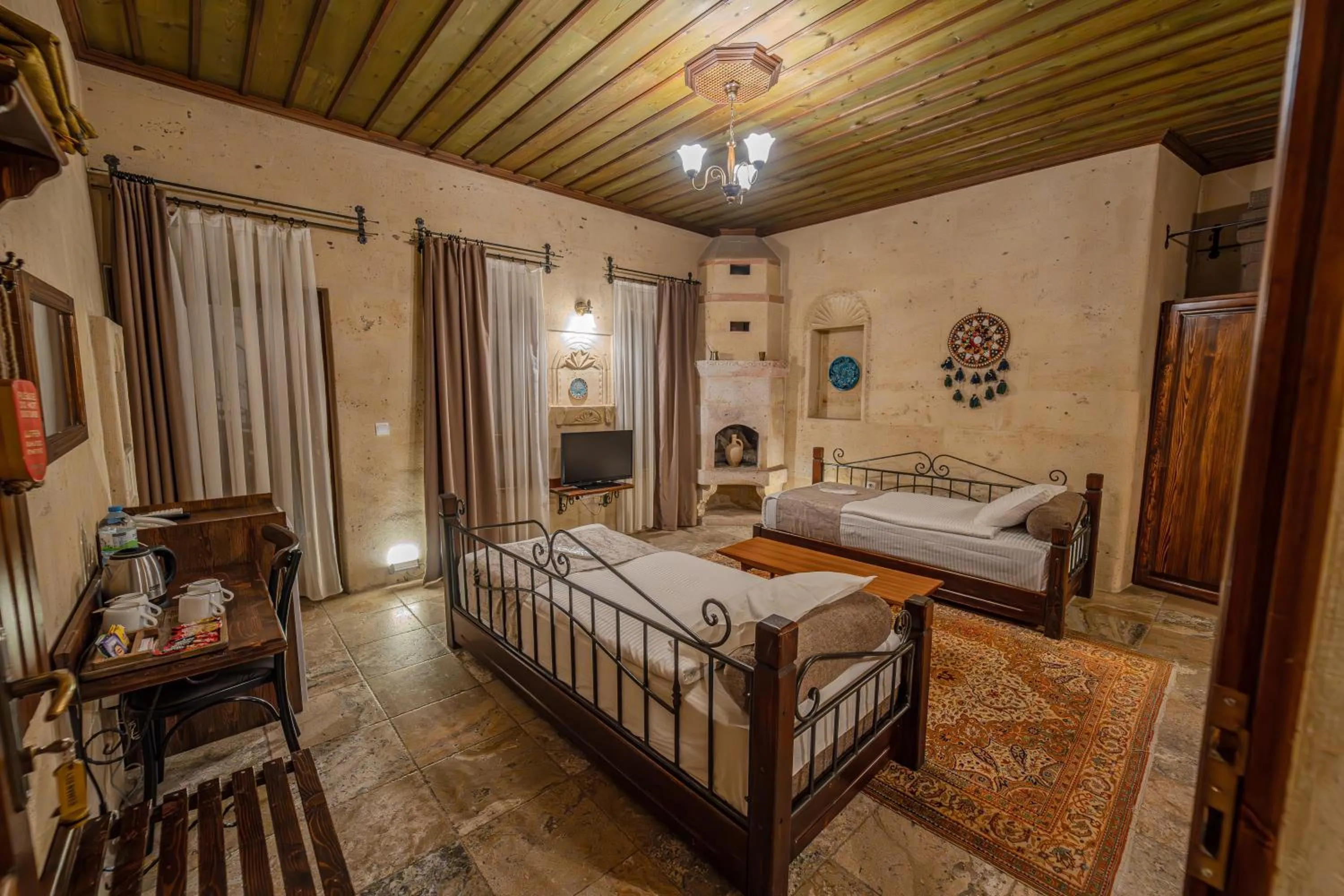 Bed in Osmanbey Cave House