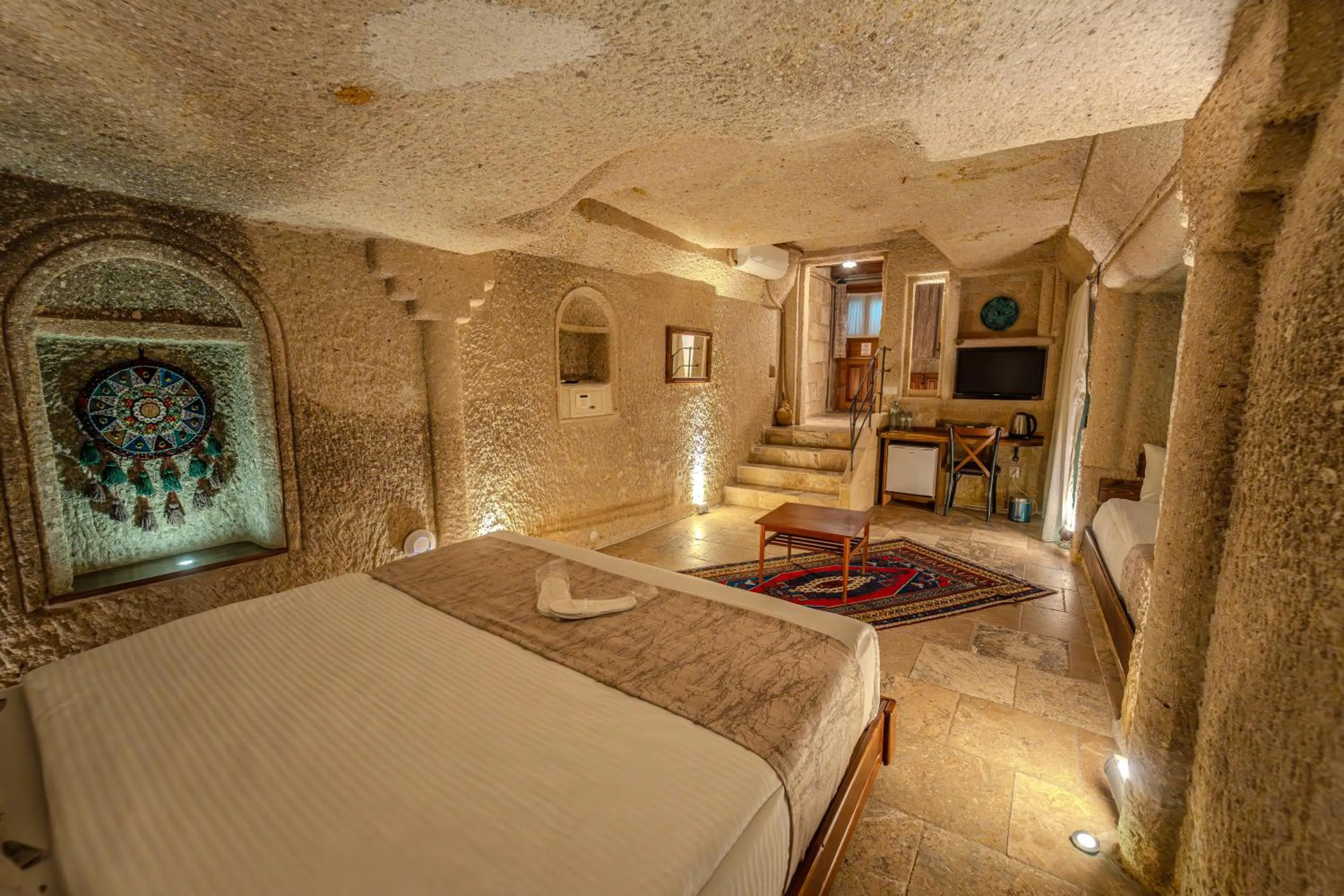 Bed in Osmanbey Cave House