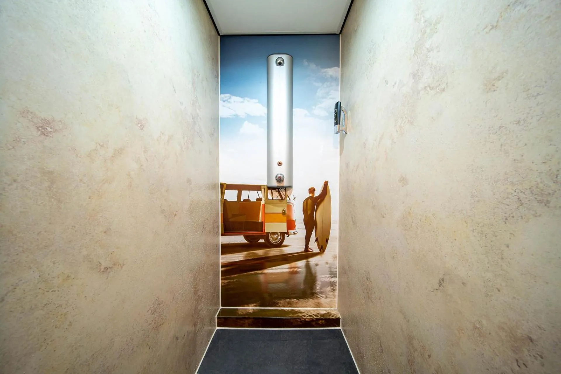 Shower in Princess Hostel Leidse Square Amsterdam