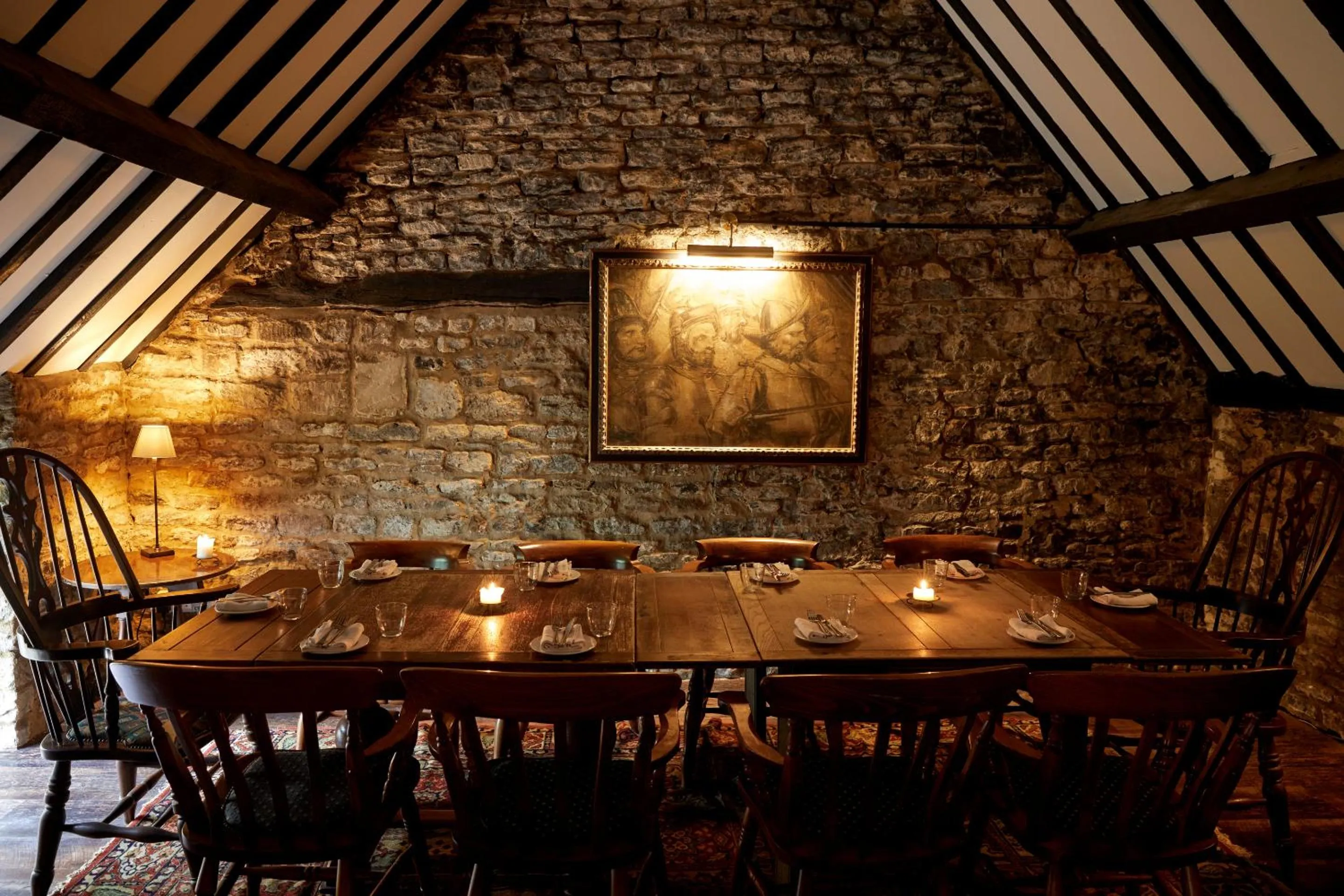 Dining area in The Sherborne Arms