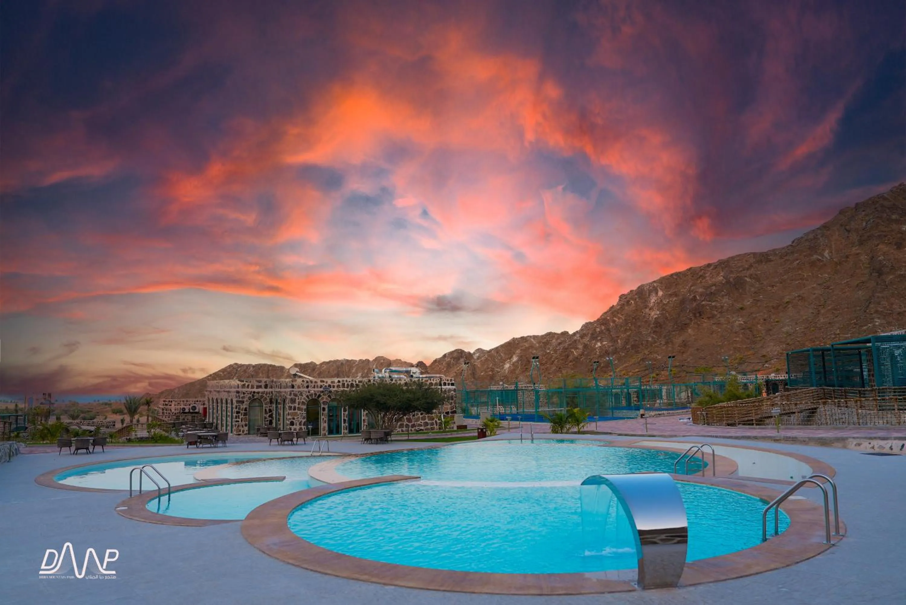Pool view in Dibba Mountain Park Resort