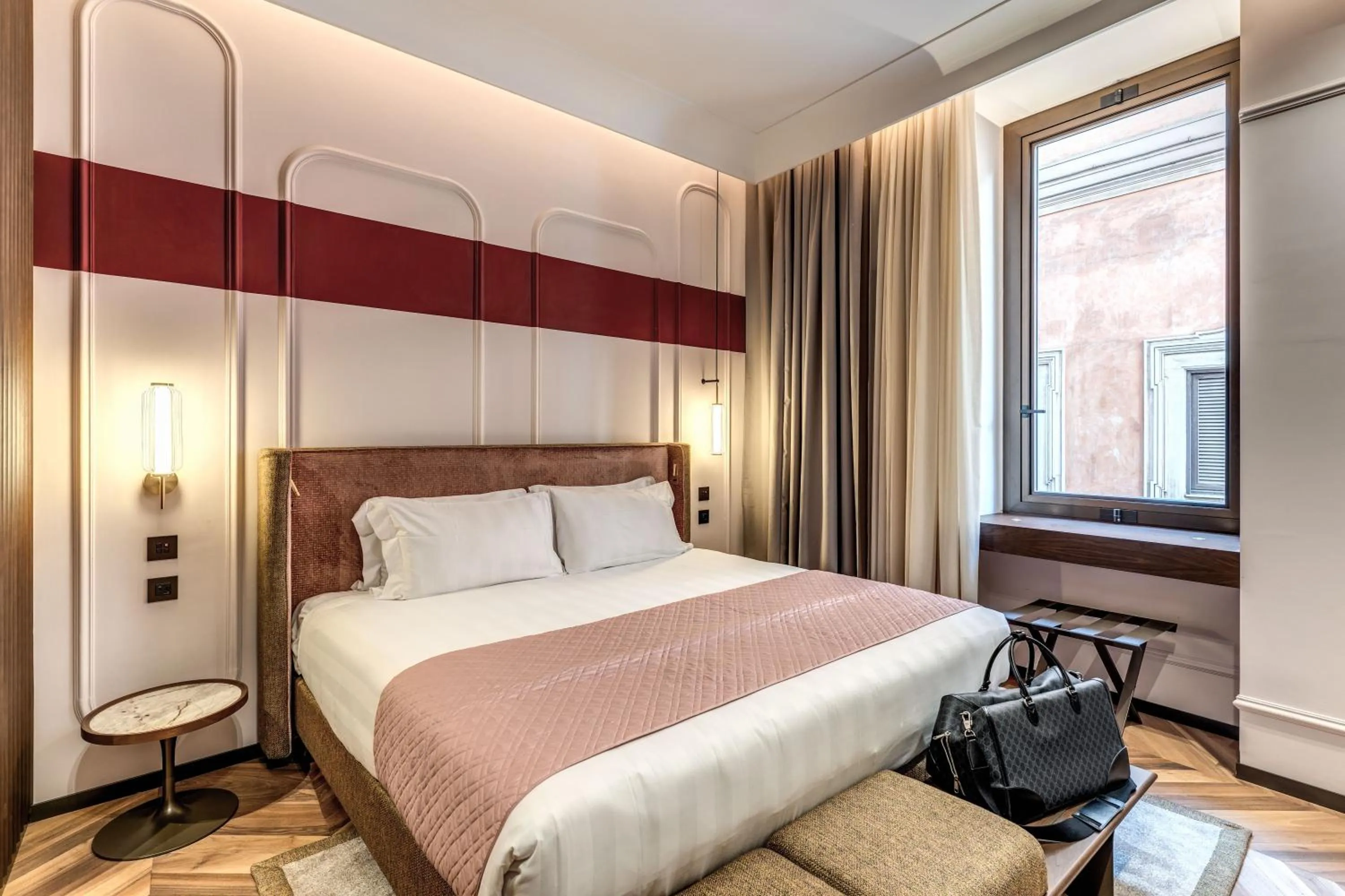 Bedroom, Bed in THE STEPS Hotel - by Eitch Collection