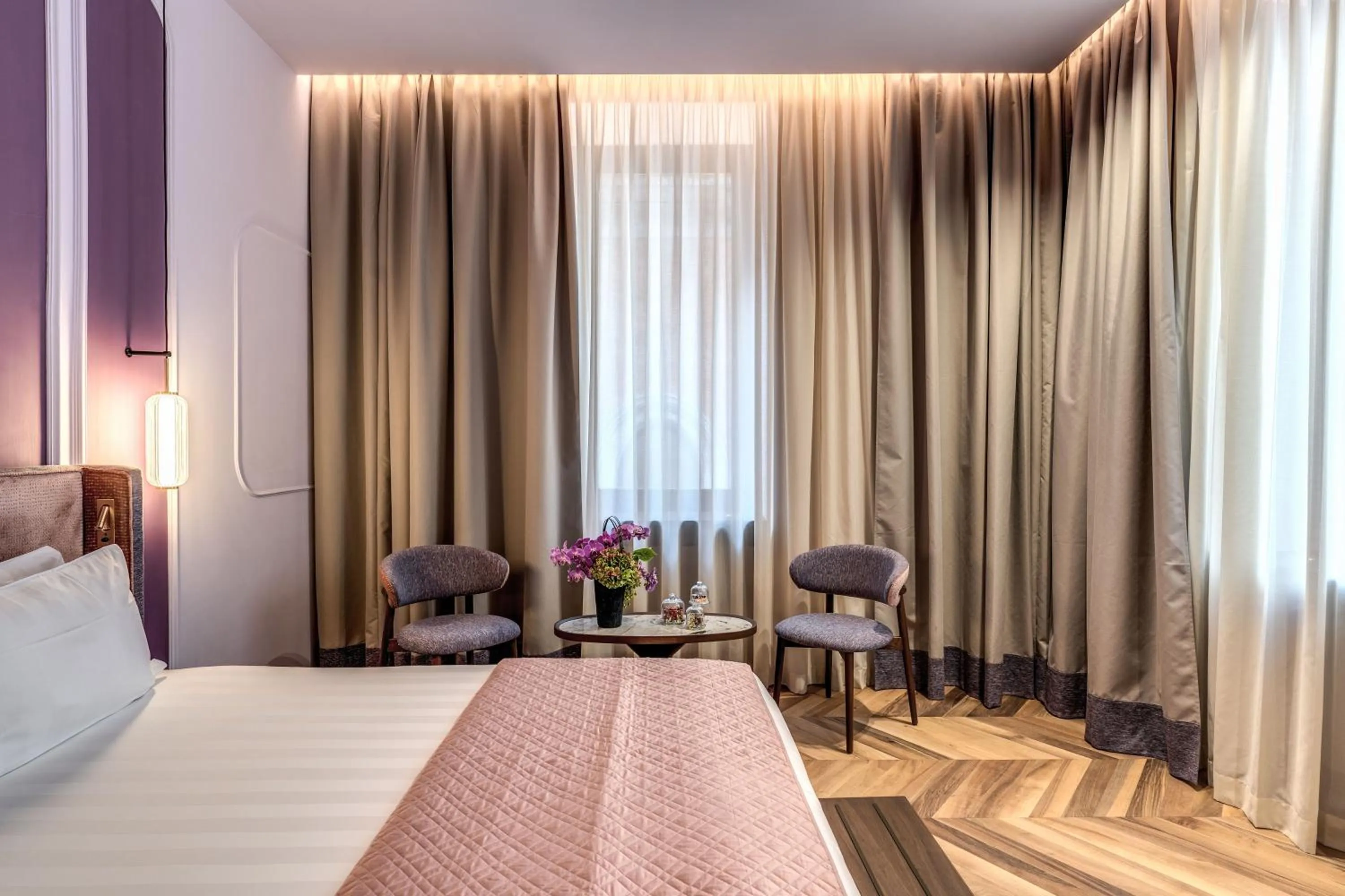 Bedroom, Bed in THE STEPS Hotel - by Eitch Collection