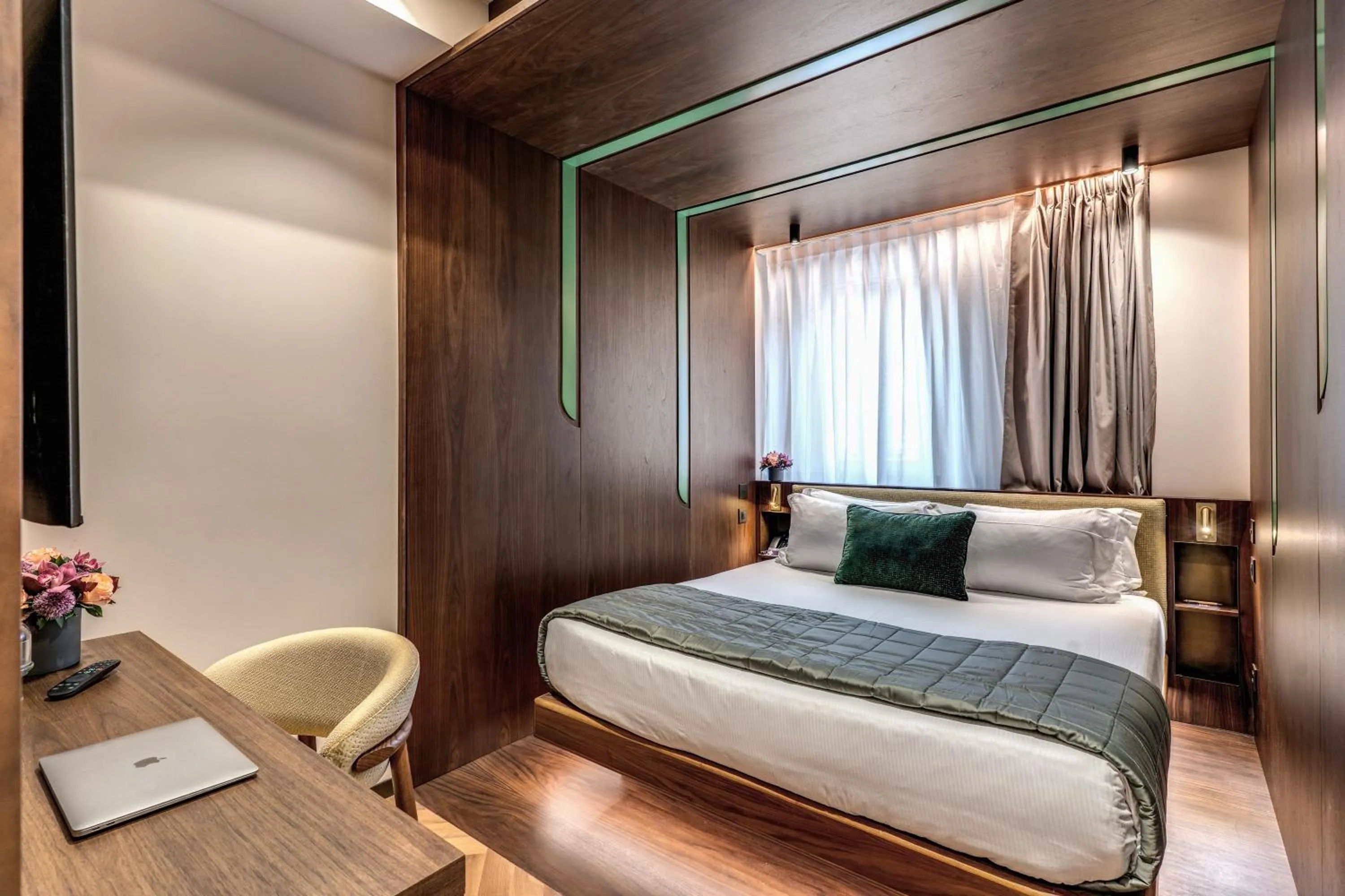 Bedroom, Bed in THE STEPS Hotel - by Eitch Collection