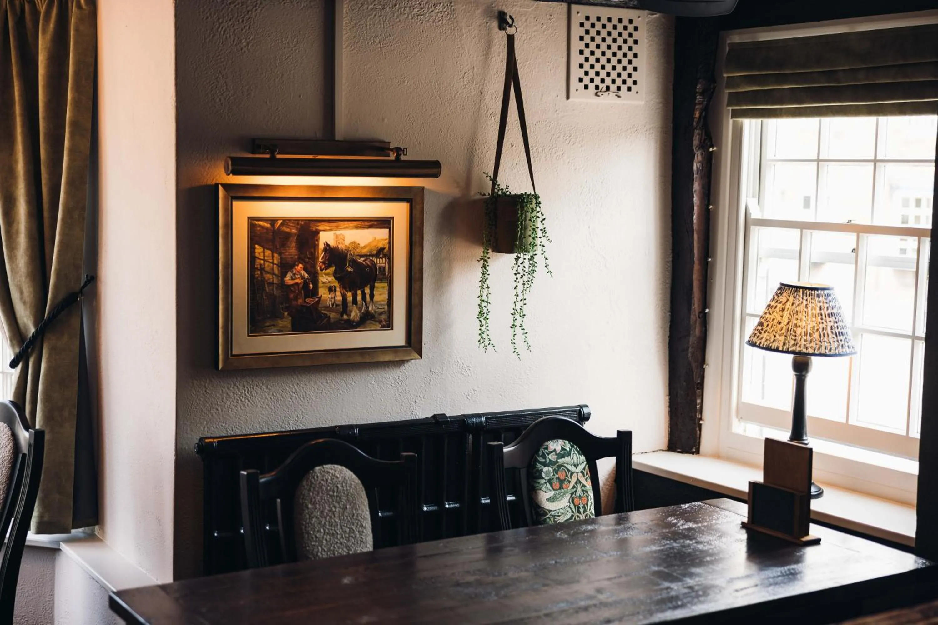Seating area in Gaskell Arms