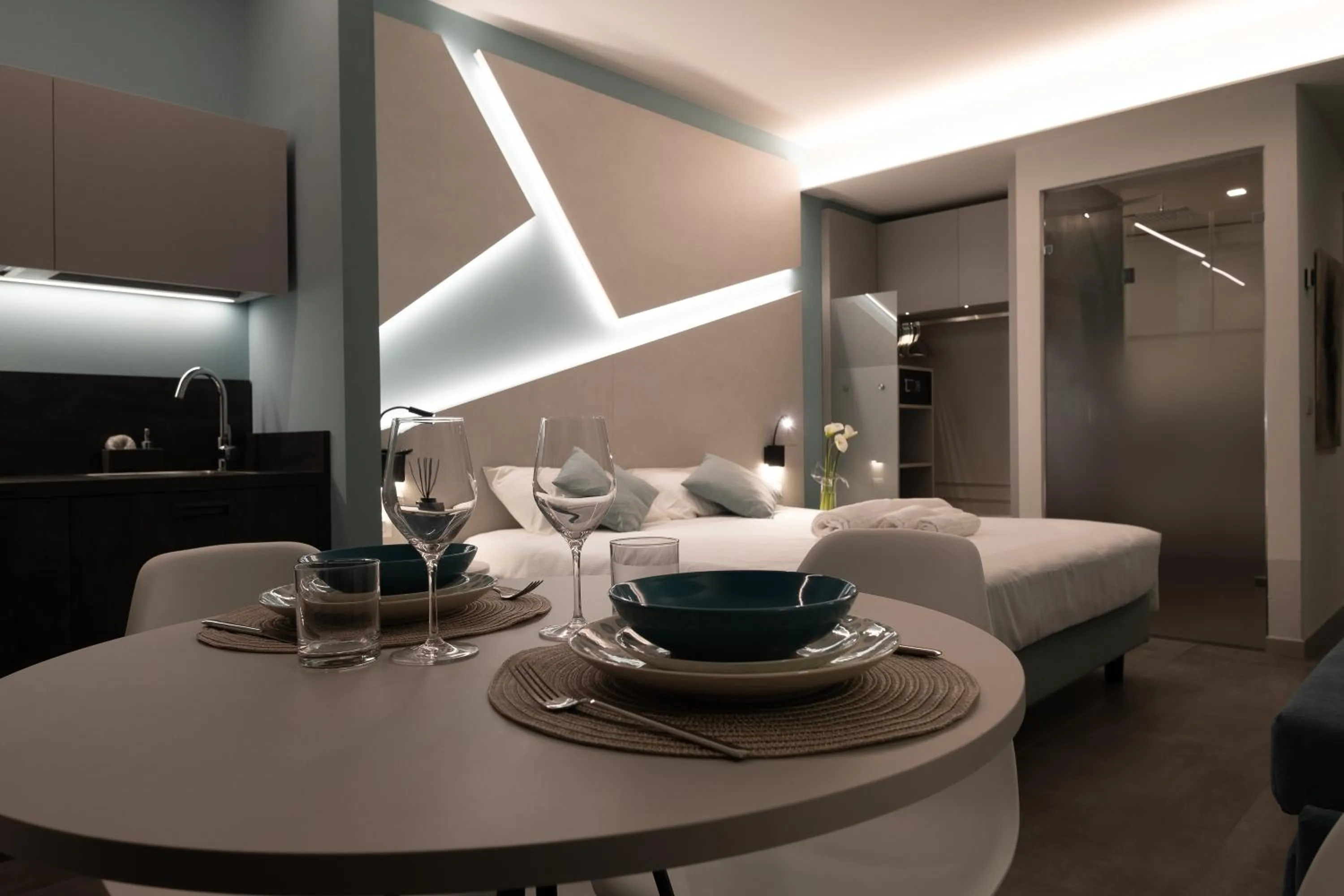 Kitchen or kitchenette in La Cipressina B&B