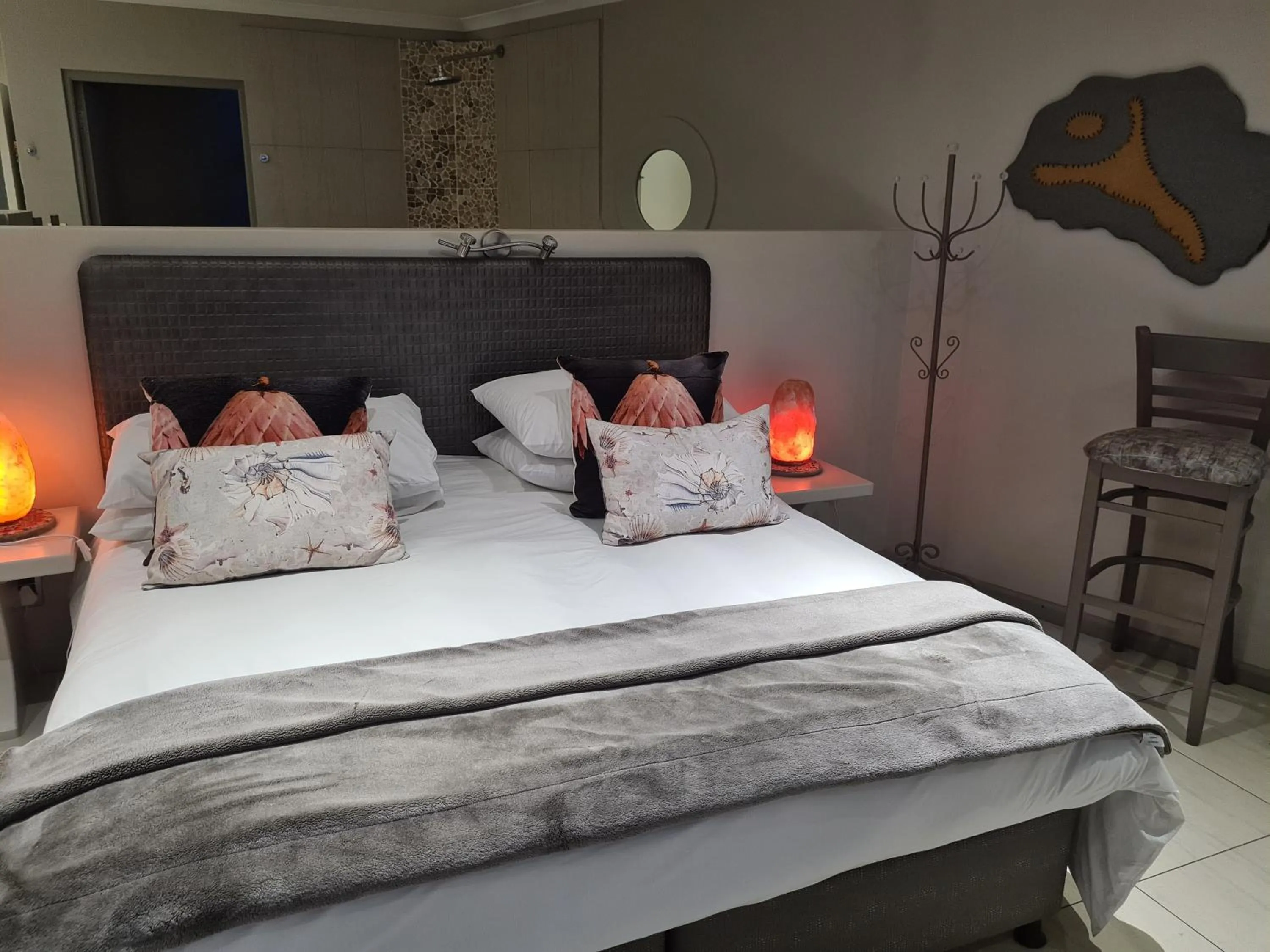 Bed in Crystal Lagoon Lodge