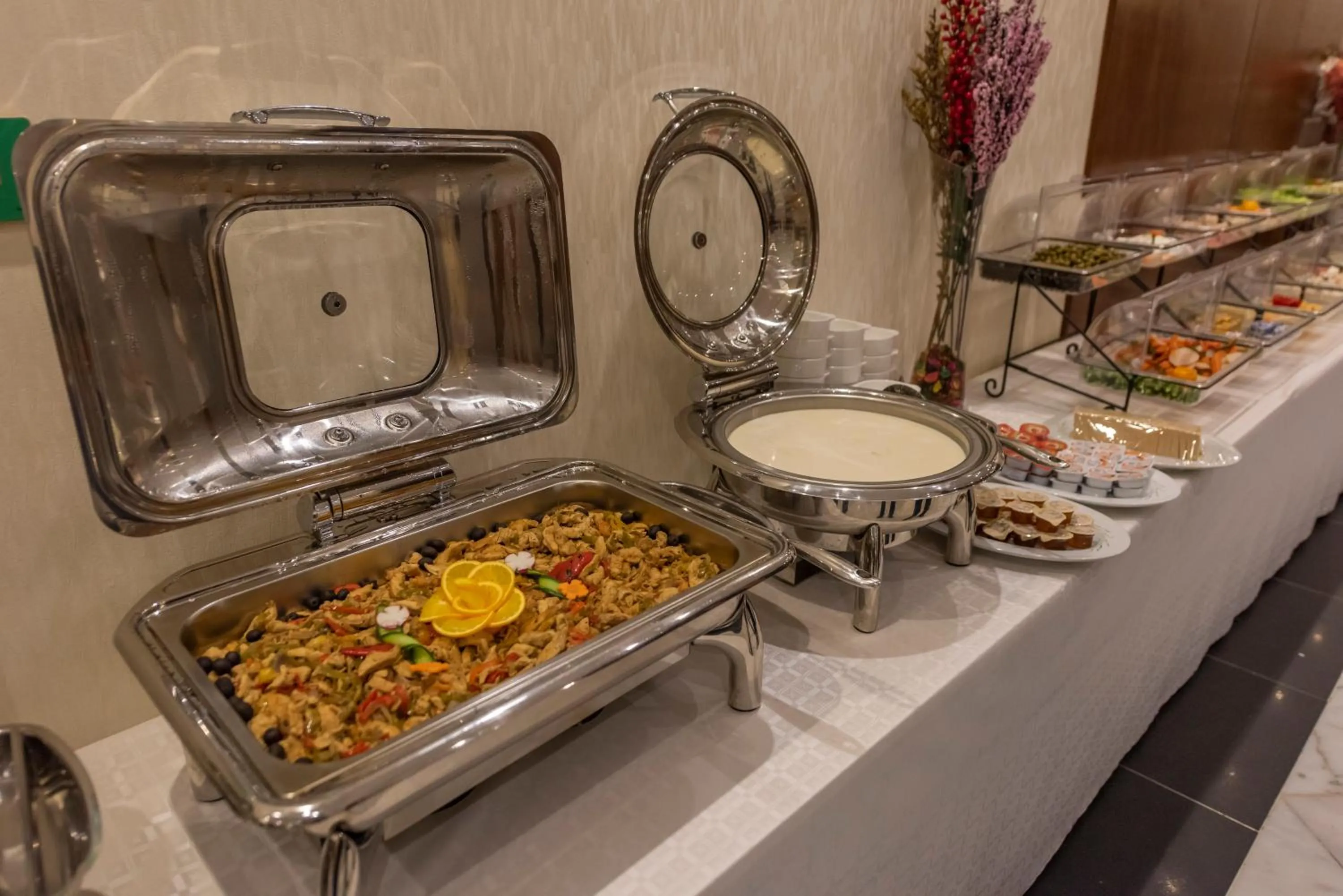 Buffet breakfast in Paradise Inn Jeddah Hotel