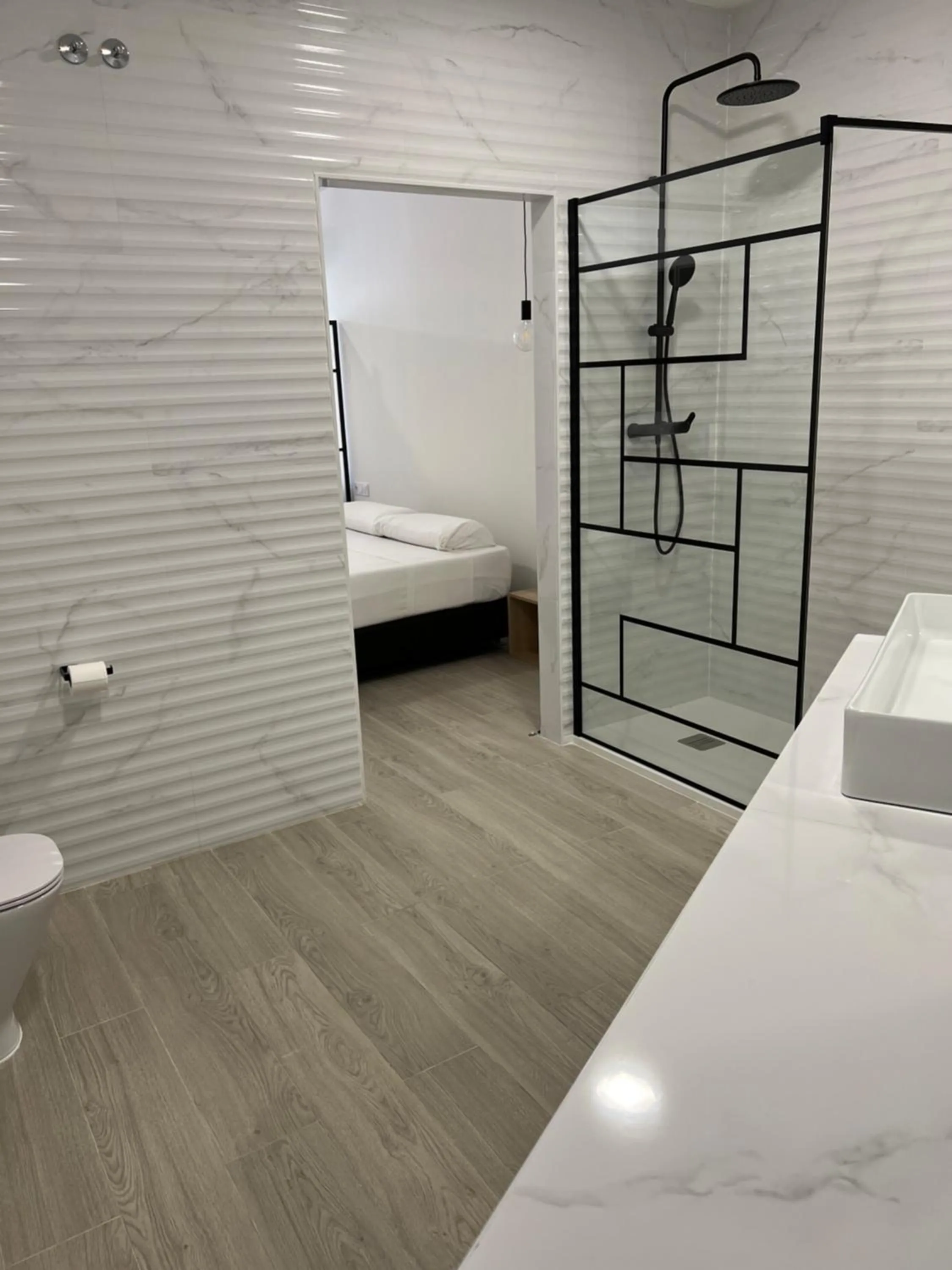 Bathroom, Bed in APARTAMENTO PLAYA Valencia