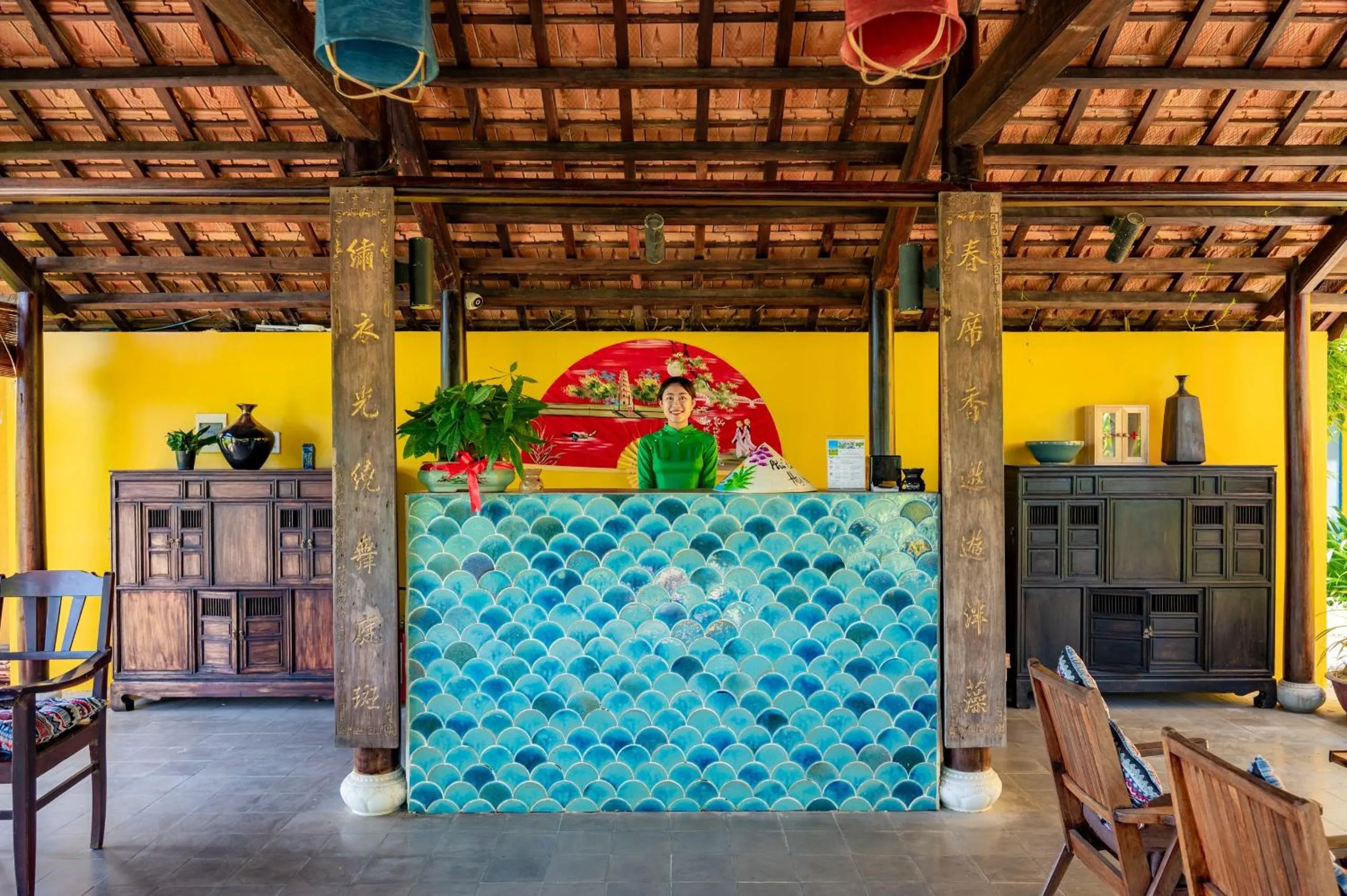 Lobby or reception in Chez Mimosa Rice Field Retreat