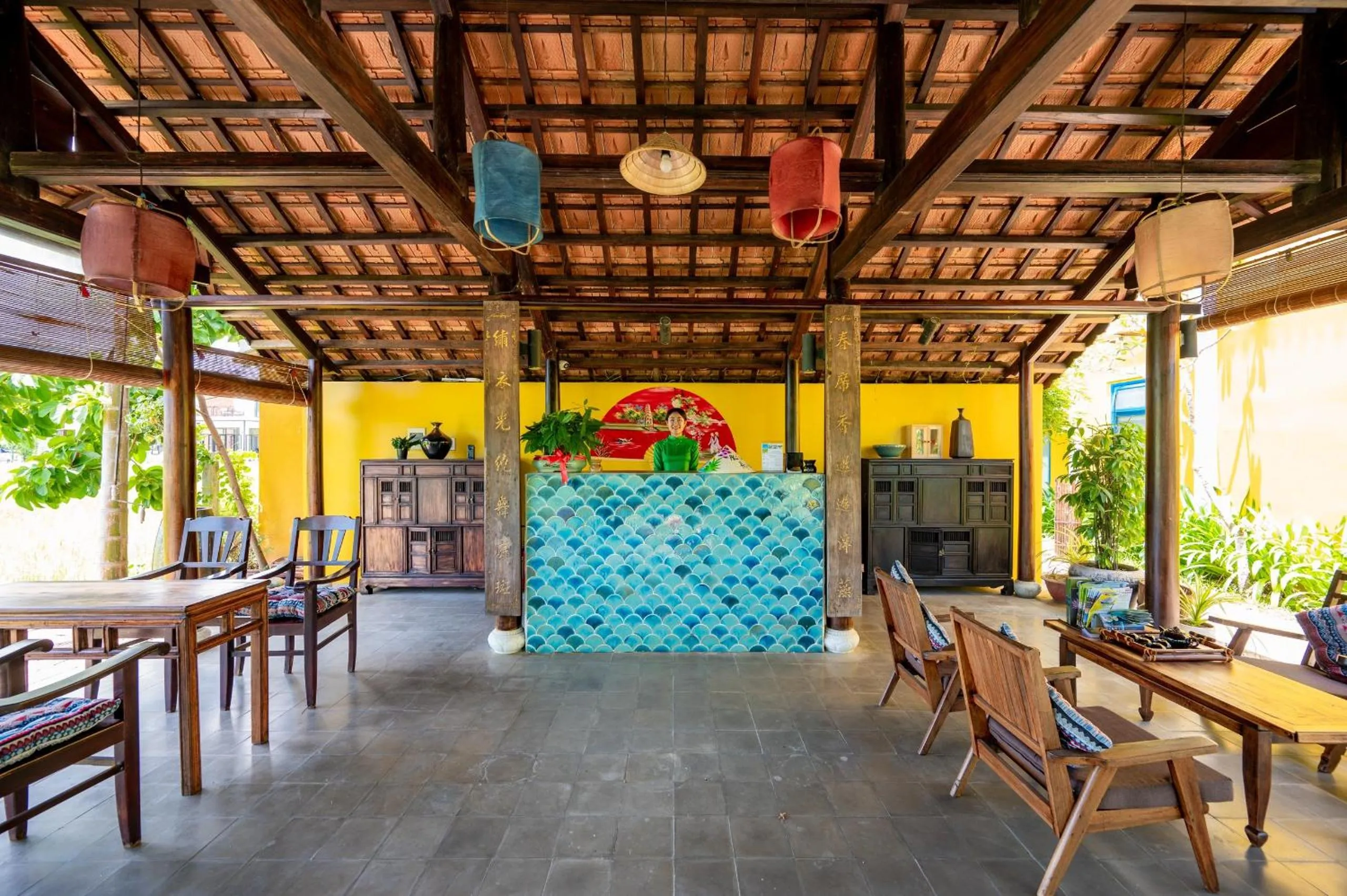 Lobby or reception in Chez Mimosa Rice Field Retreat