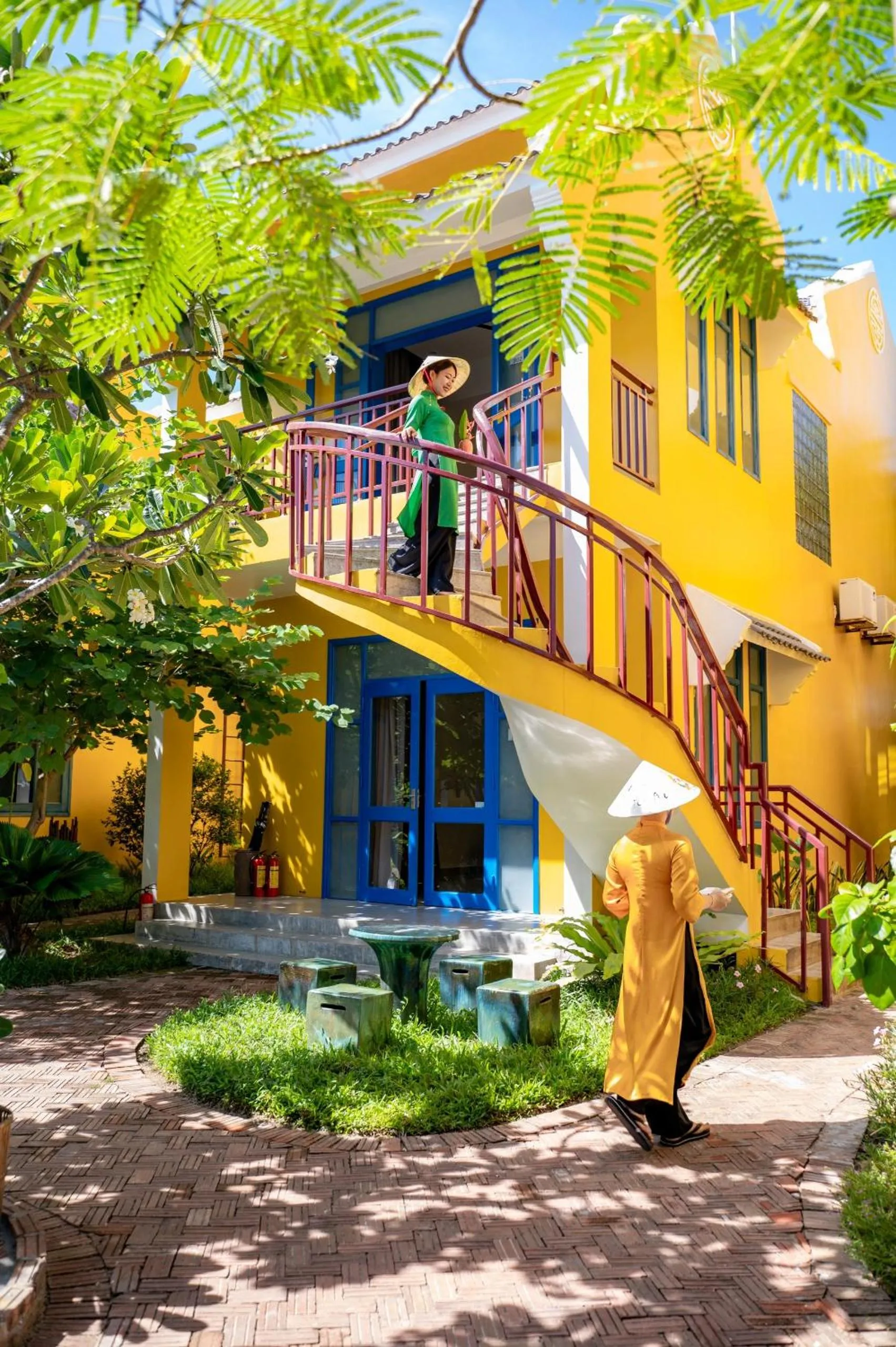 Garden in Chez Mimosa Rice Field Retreat