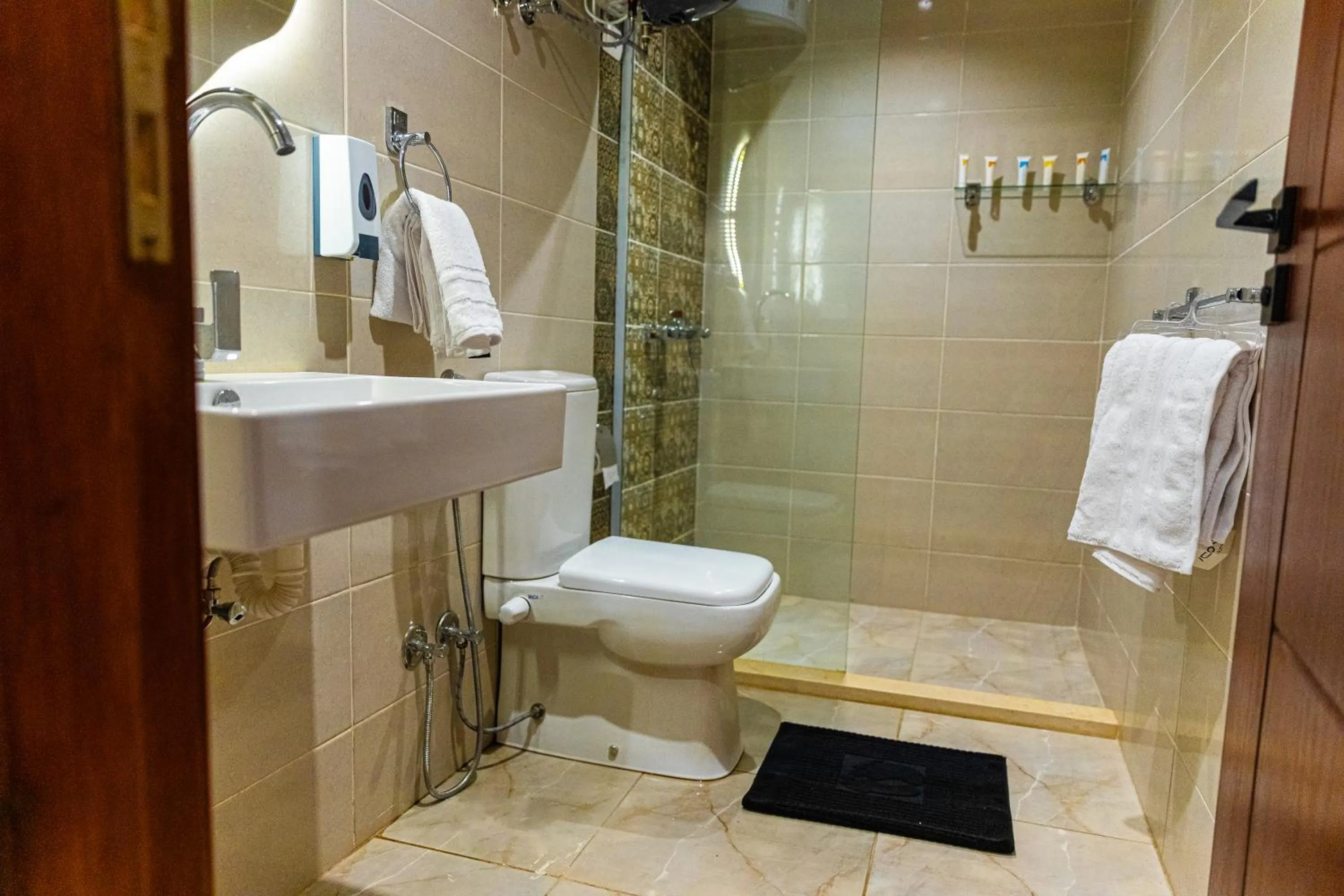 Shower in Pyramids Land Hotel