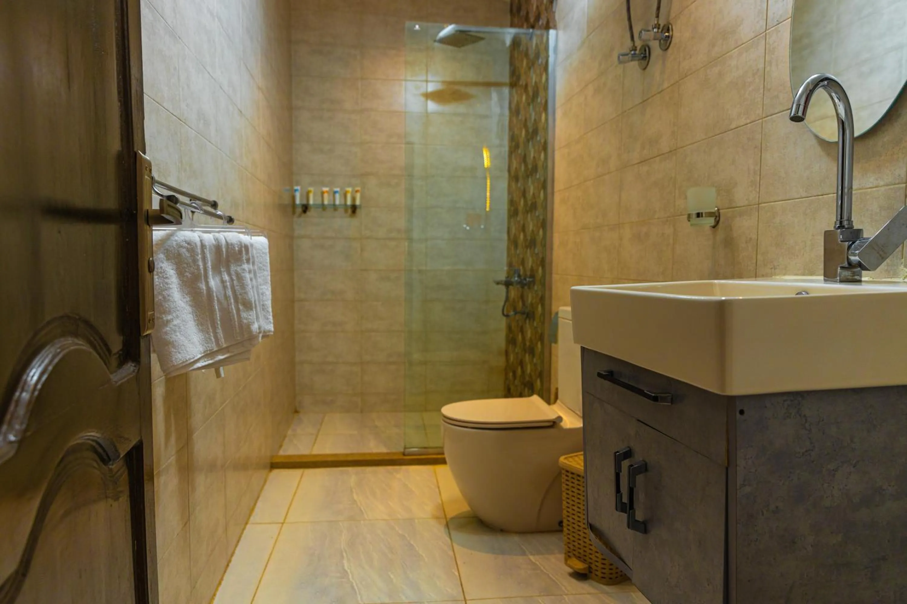 Shower in Pyramids Land Hotel