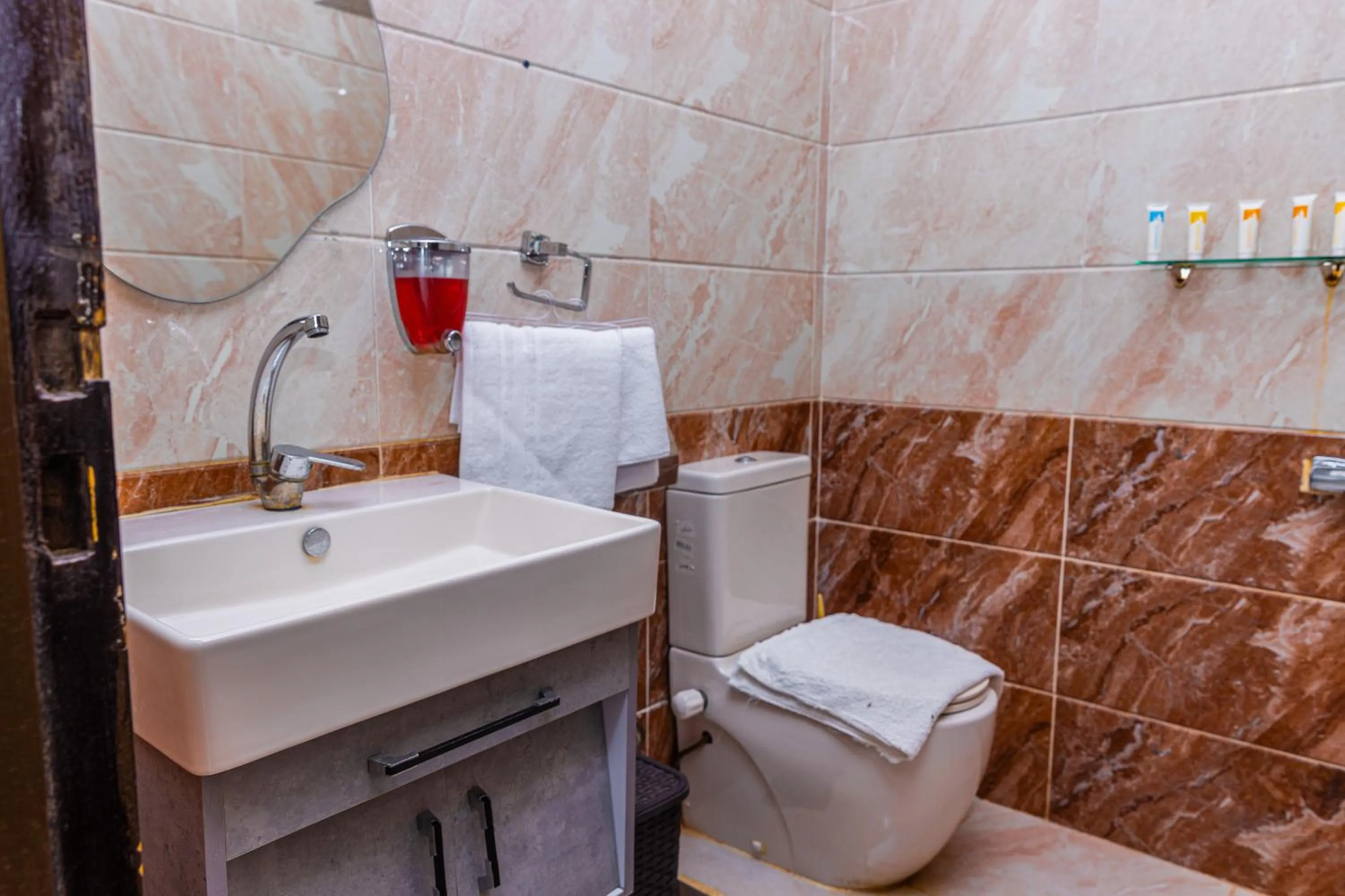 Toilet in Pyramids Land Hotel