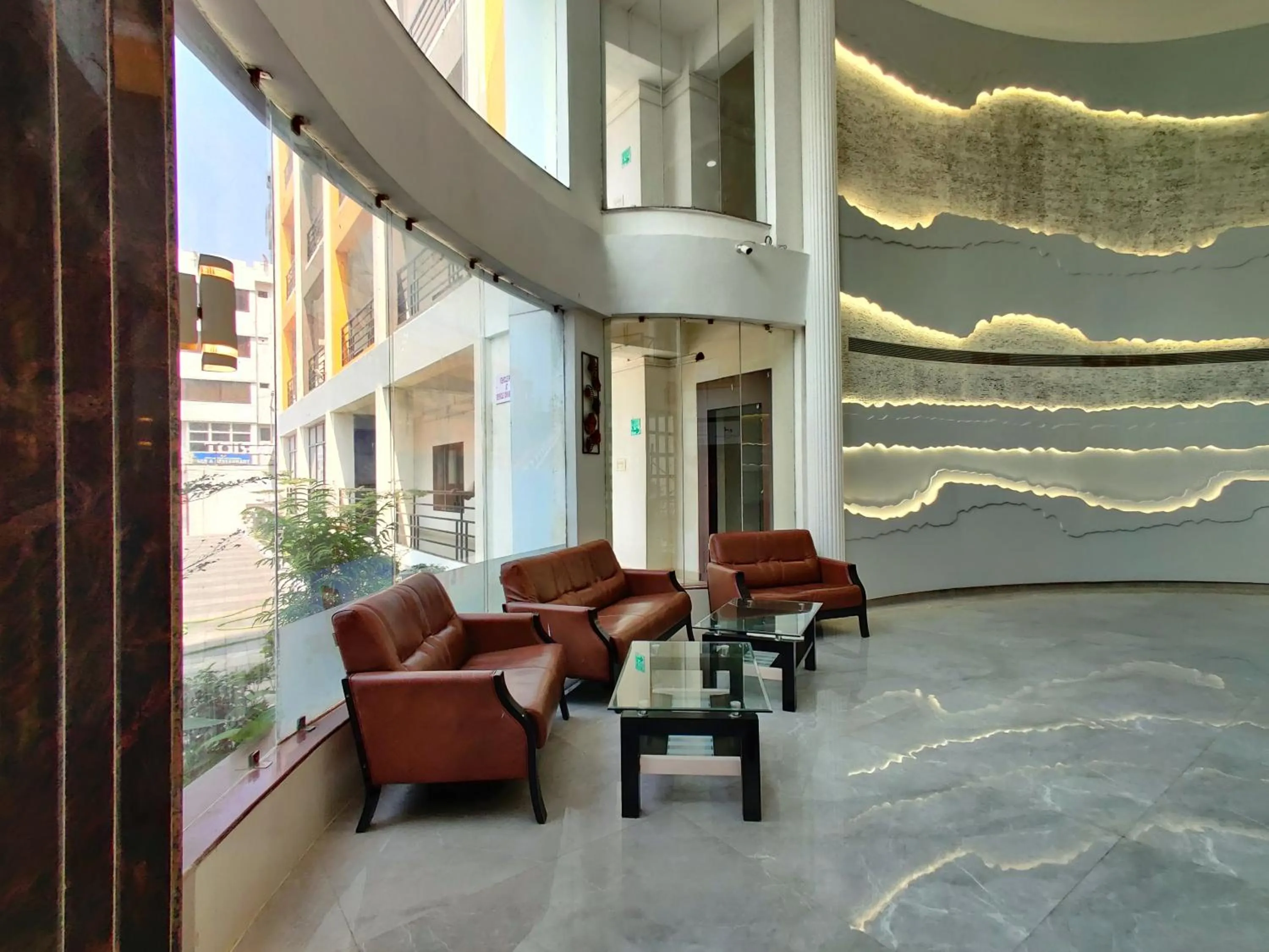 Seating area in Golden Chariot Hotel Daman