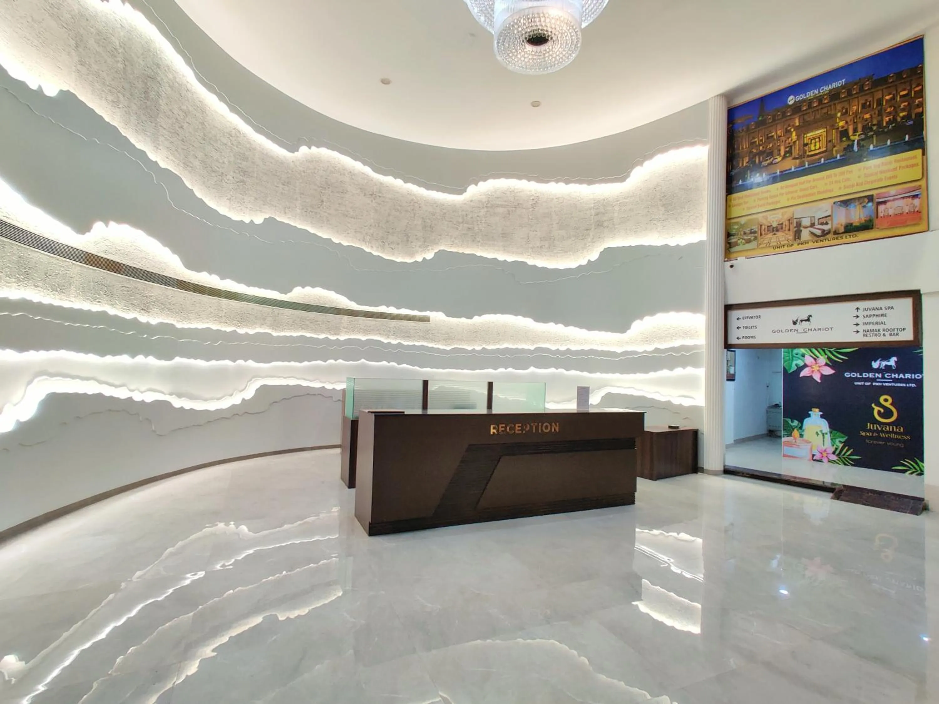 Lobby or reception in Golden Chariot Hotel Daman