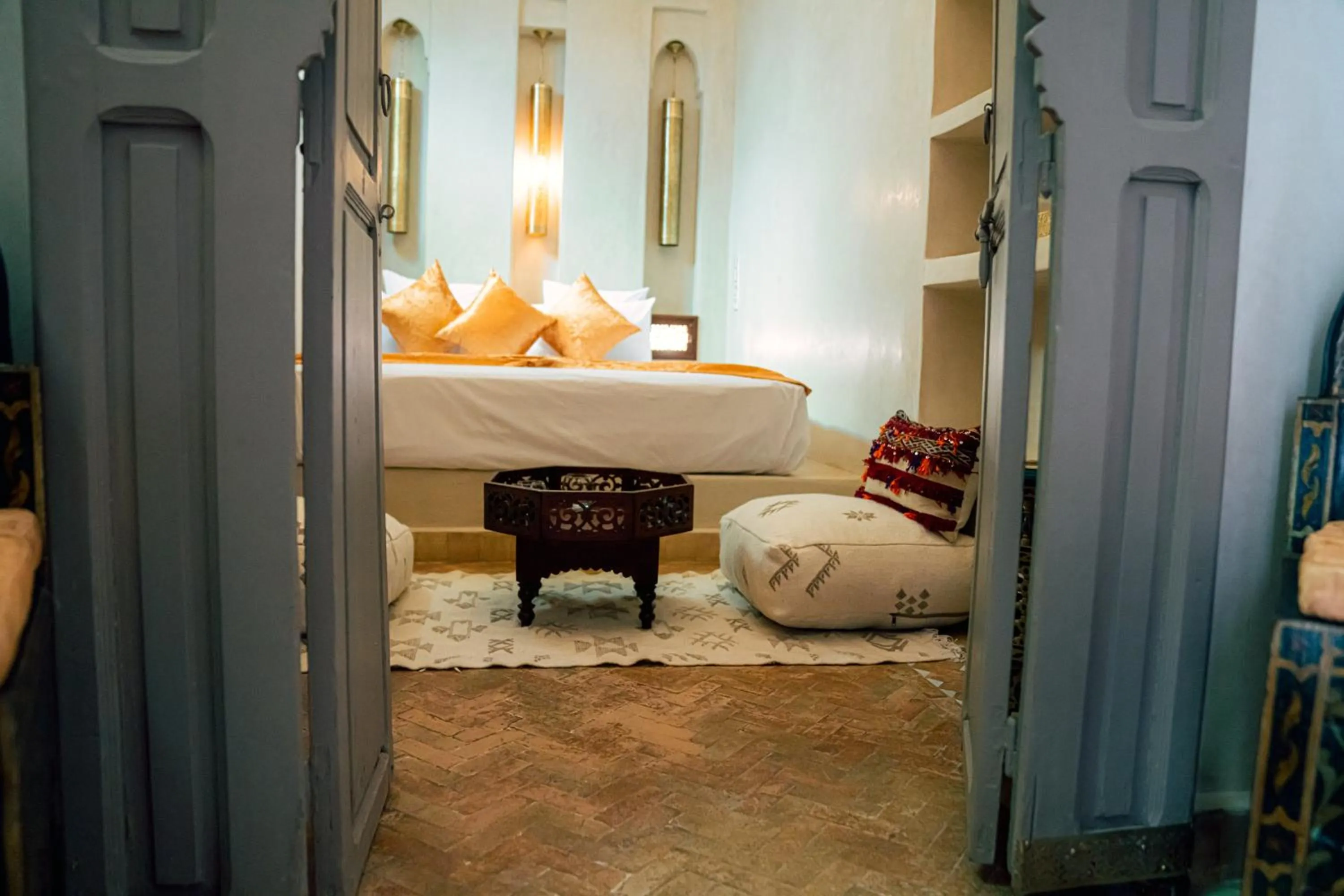 Decorative detail, Bed in Riad Dar Zaouia