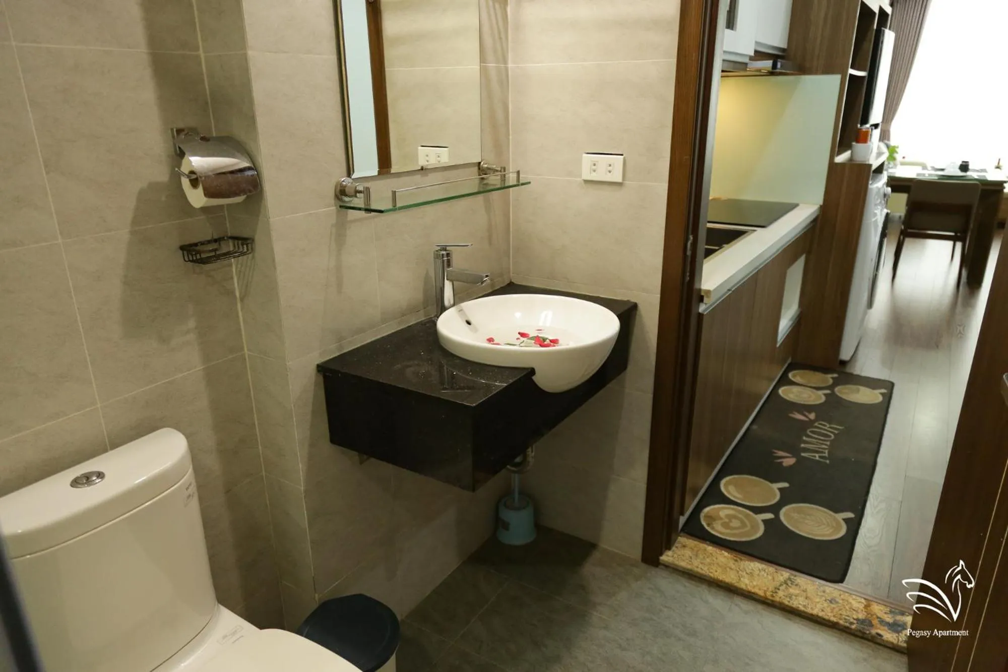 Bathroom in Pegasy Apartments & Travel