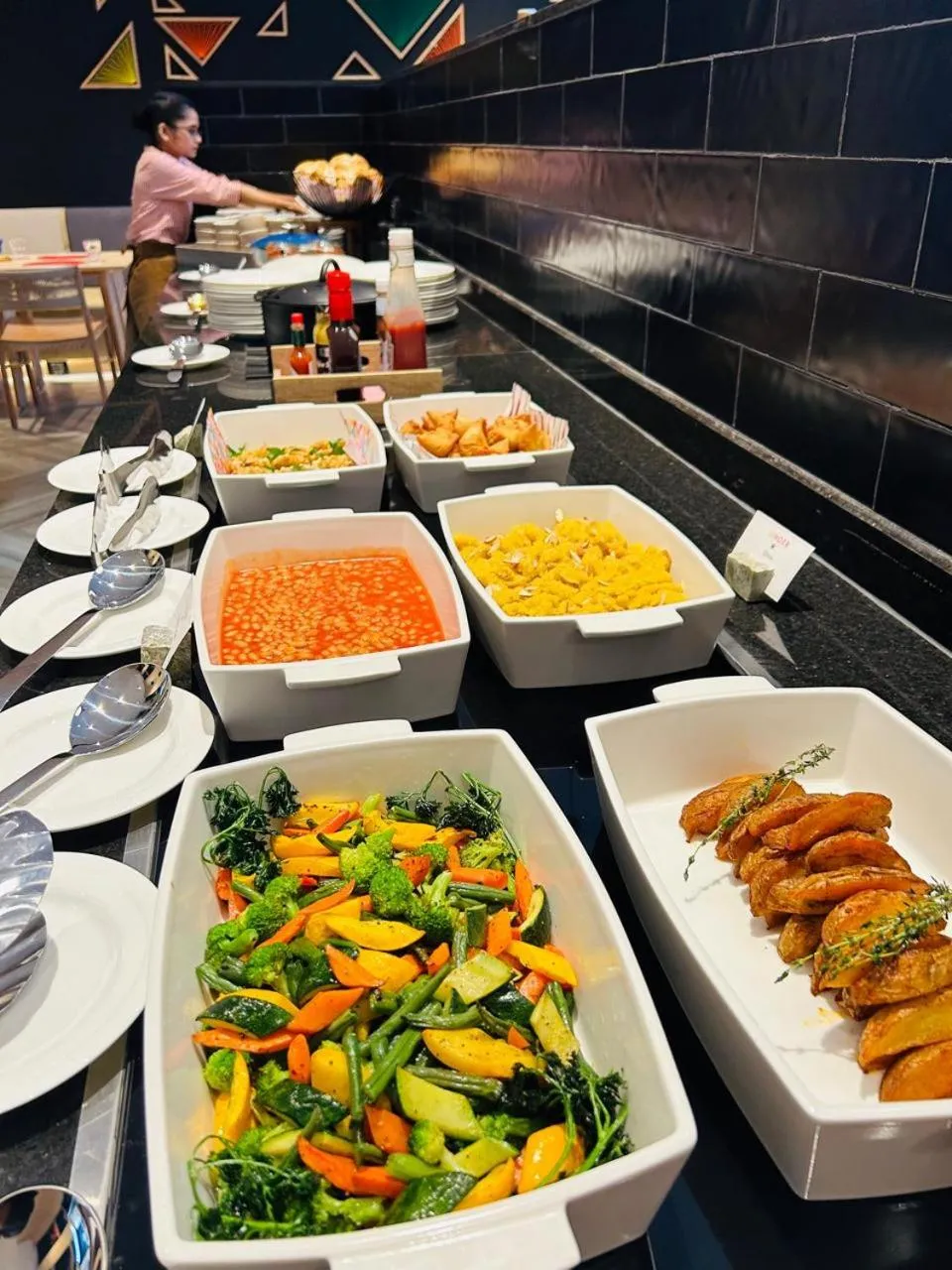 Buffet breakfast in Ginger Mumbai Airport