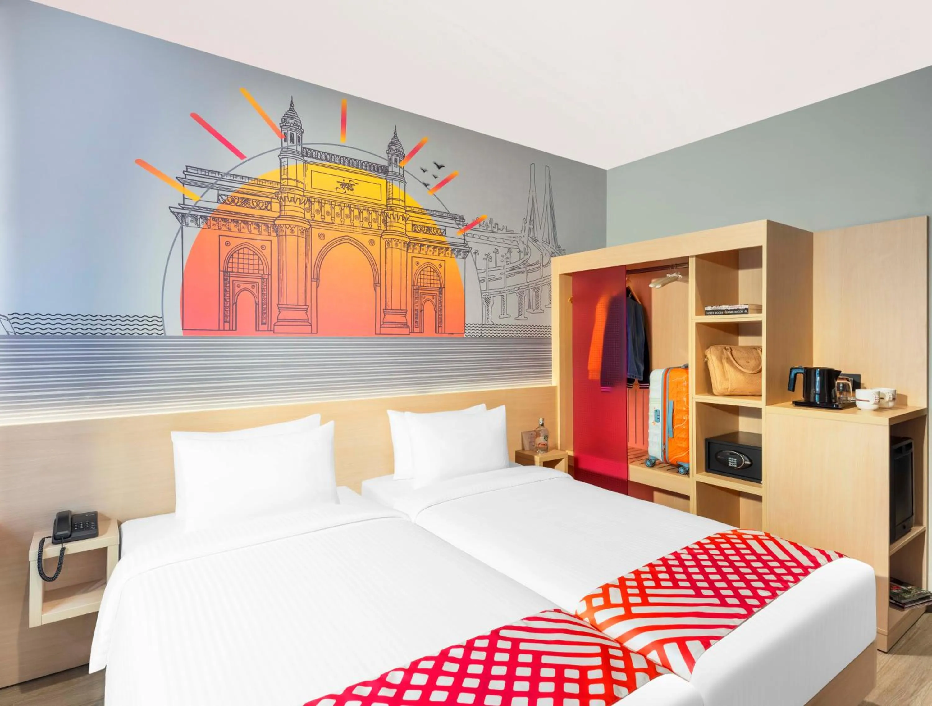 Photo of the whole room, Bed in Ginger Mumbai Airport