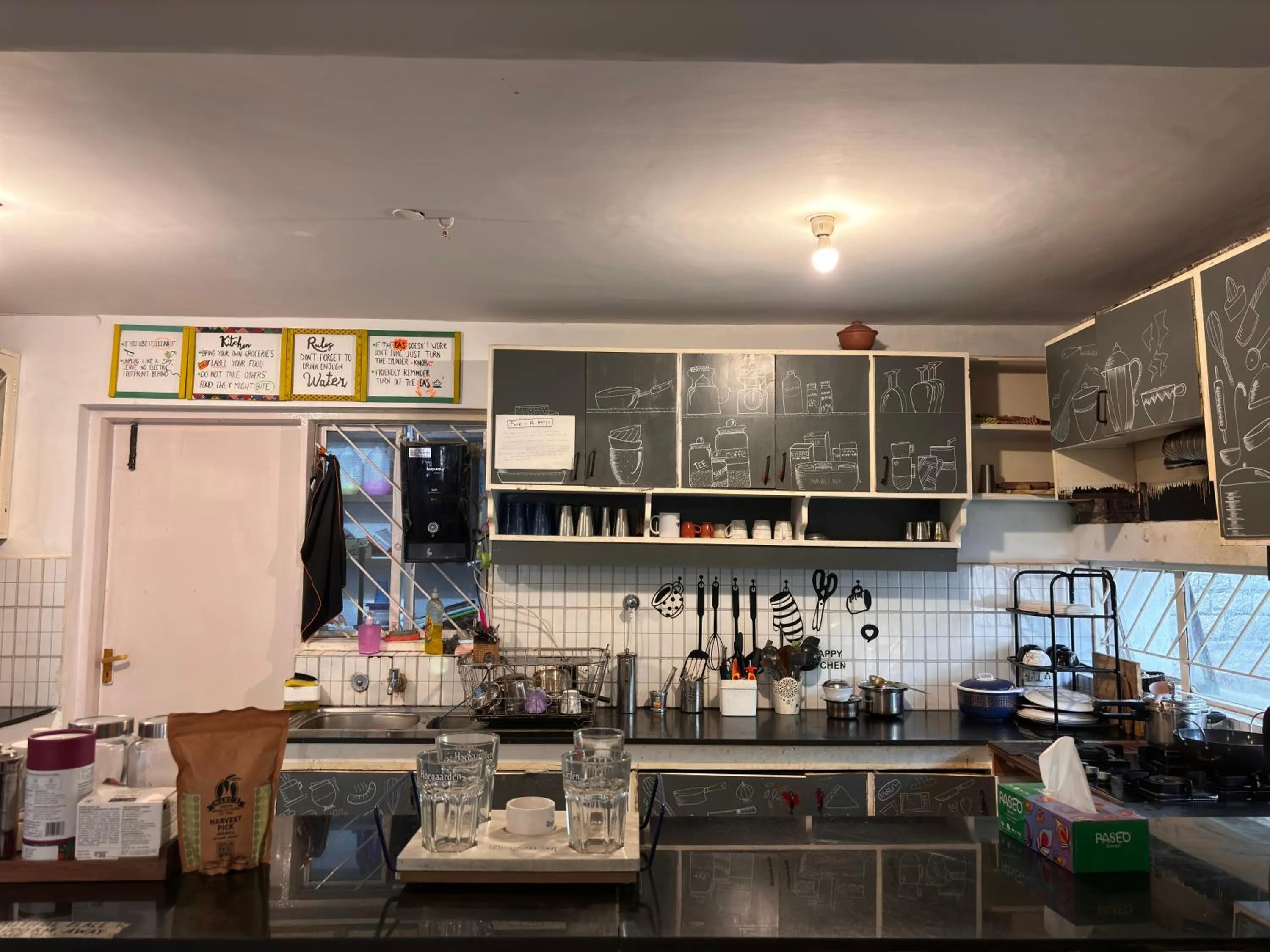Kitchen or kitchenette in BYOC Hostels - Indiranagar