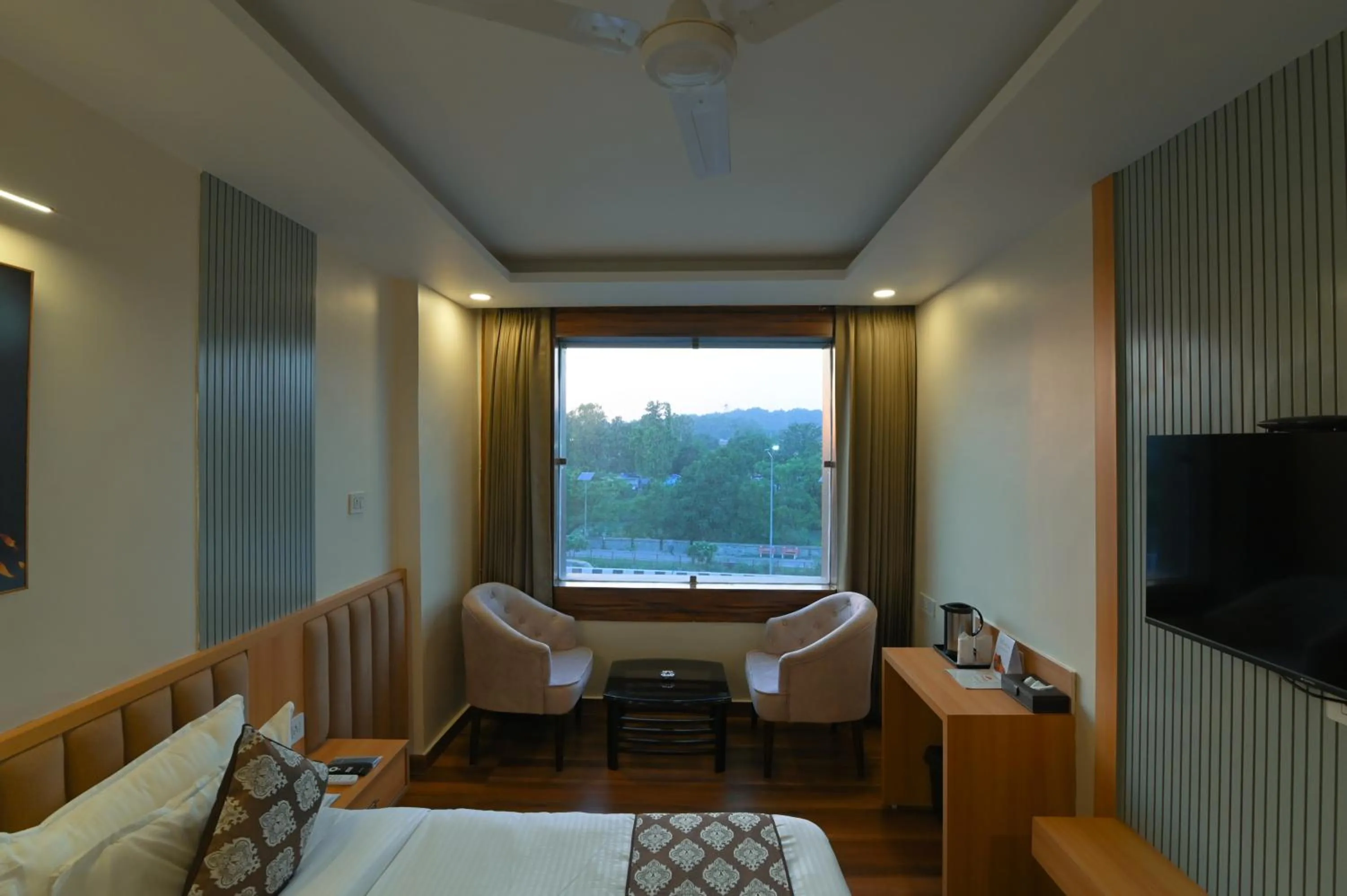 Seating area in Hotel Swagat Suites