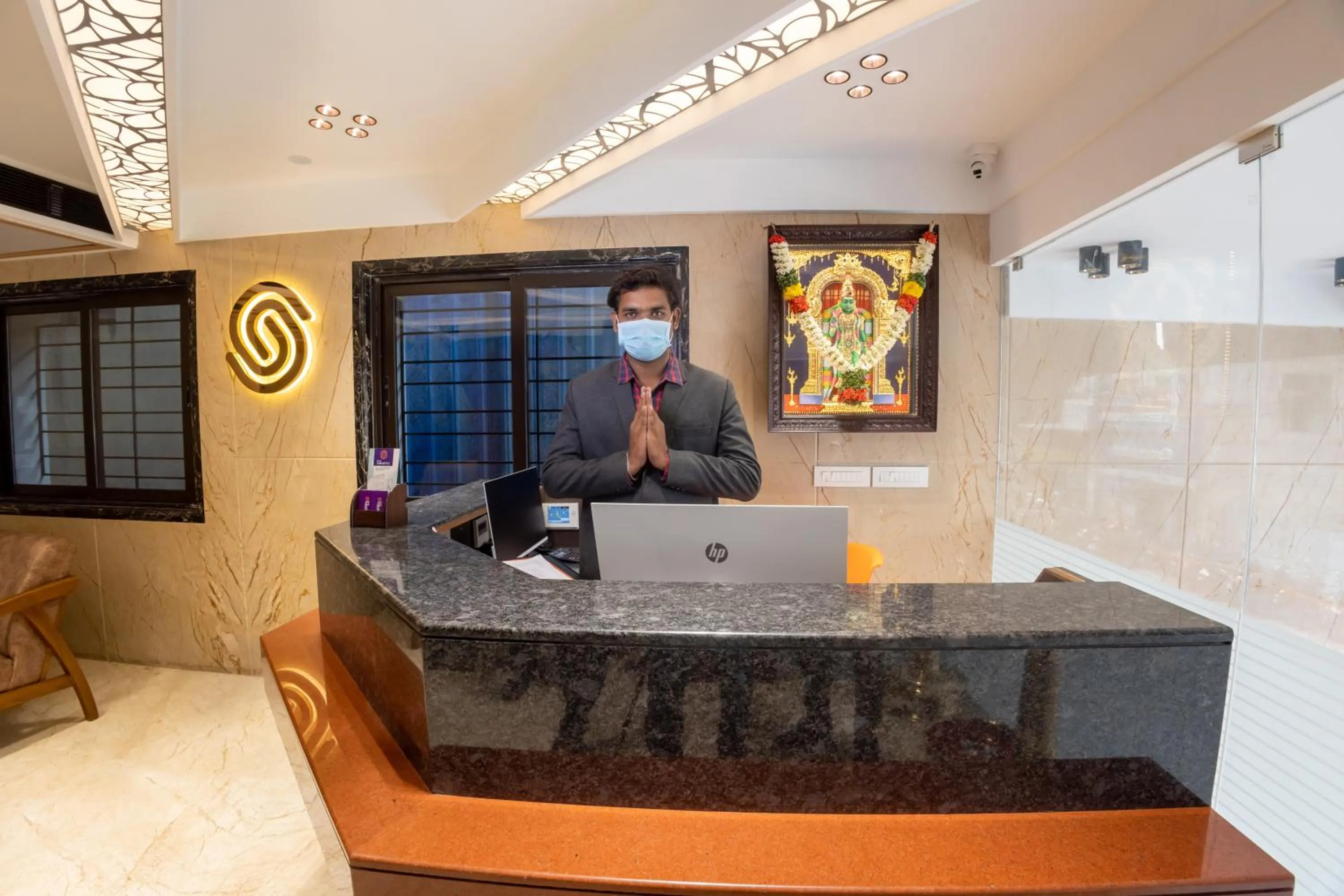 Lobby or reception in Hotel Grand Sabarees