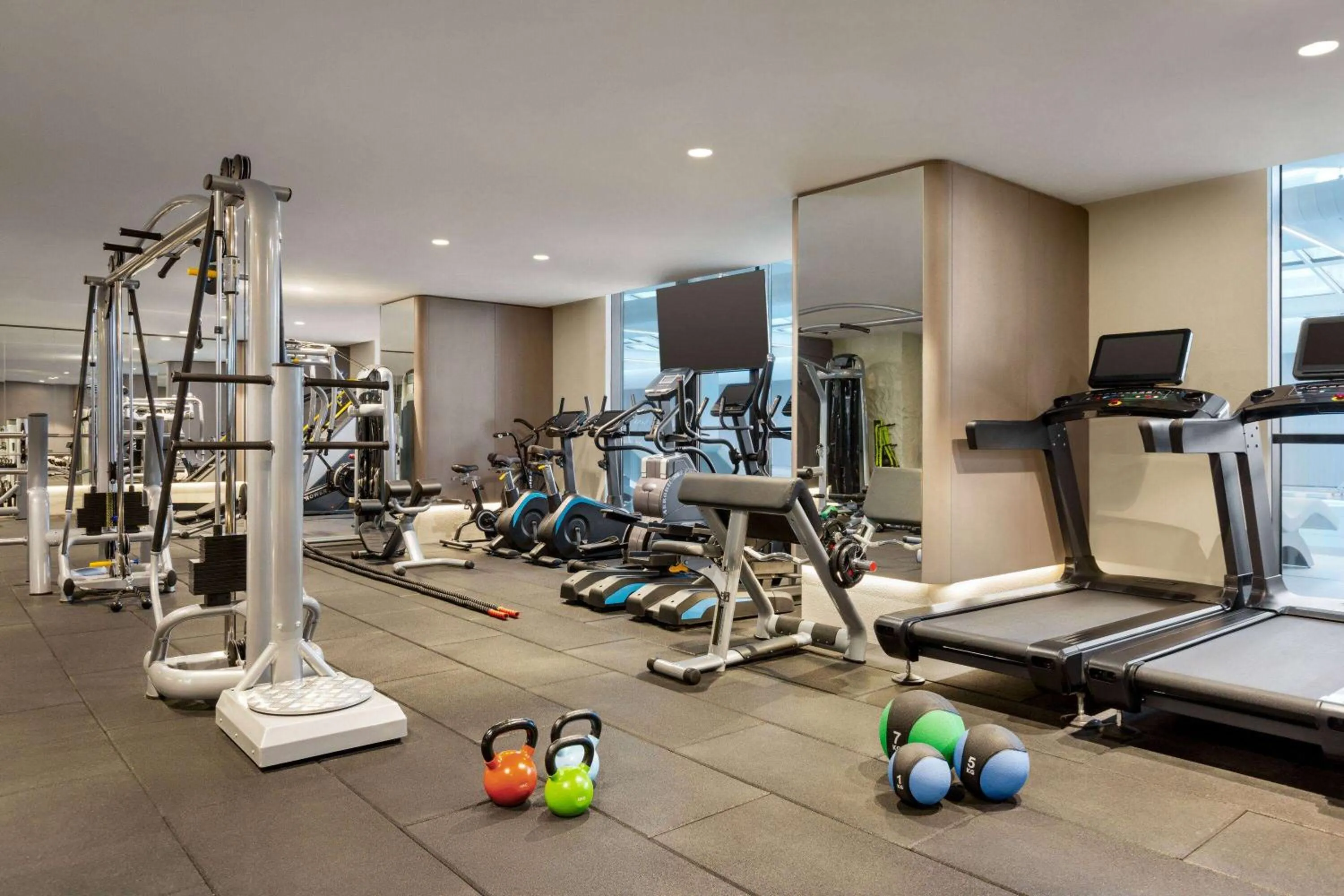 Fitness centre/facilities in Billionaire Ramada Plaza by Wyndham Batumi & Casino