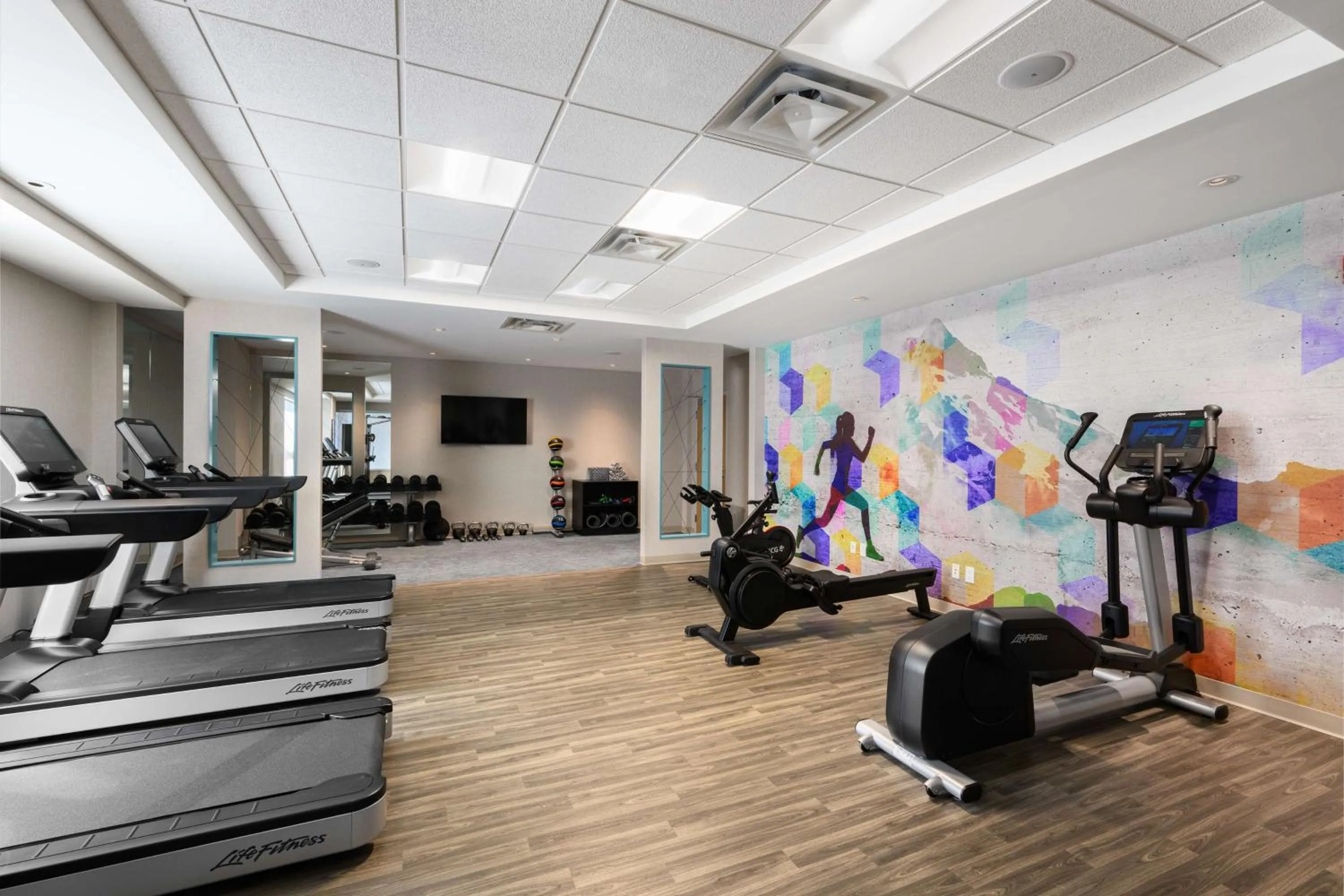 Fitness centre/facilities in Hyatt Place Albany Downtown