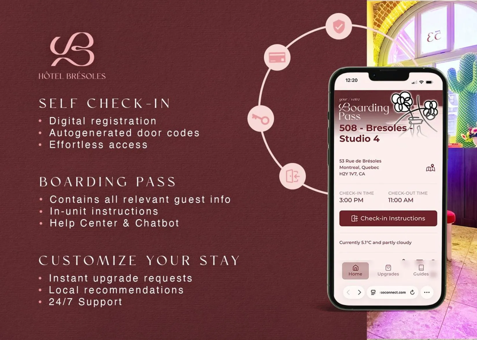 Text overlay in Bresoles Hotel
