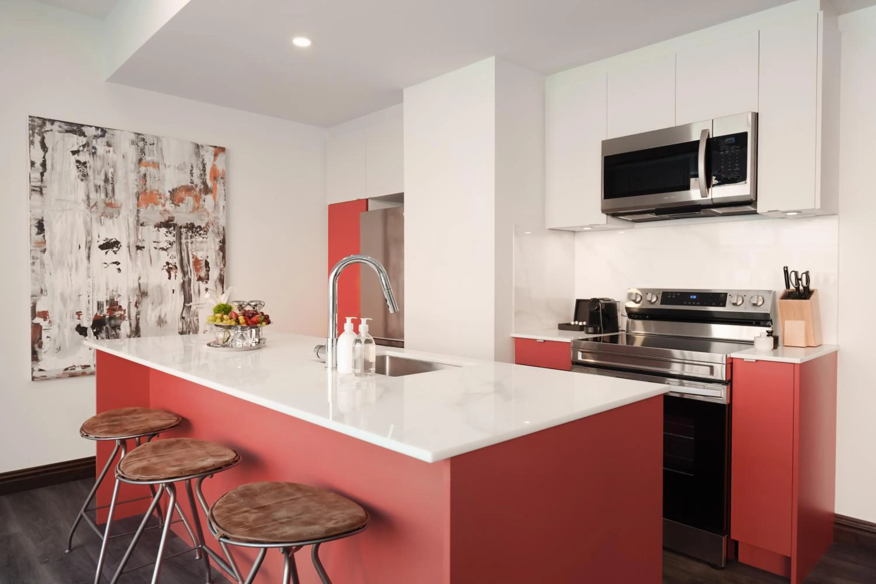 Kitchen or kitchenette in Bresoles Hotel