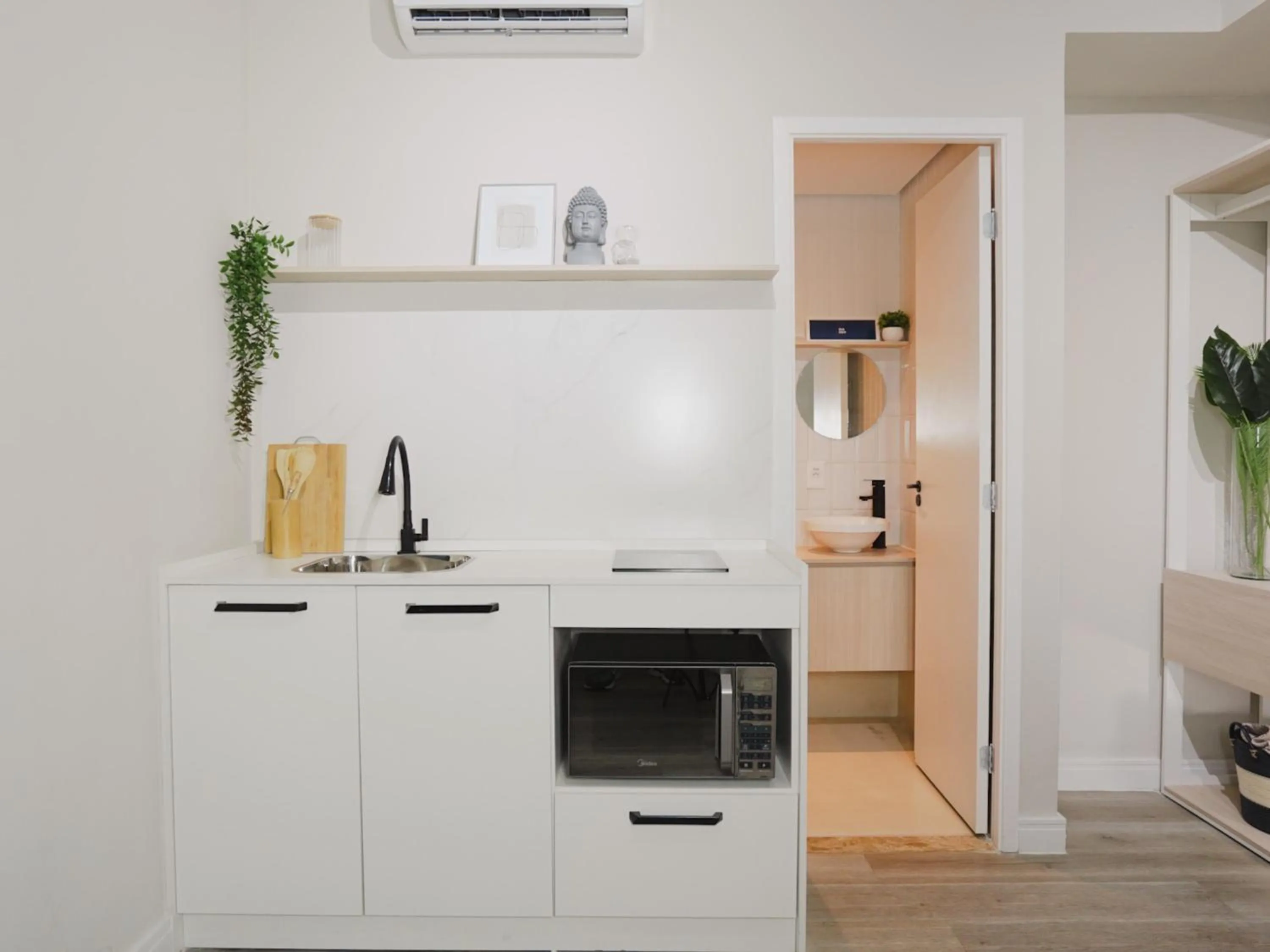 Kitchen or kitchenette in Apê Metrô Paraíso