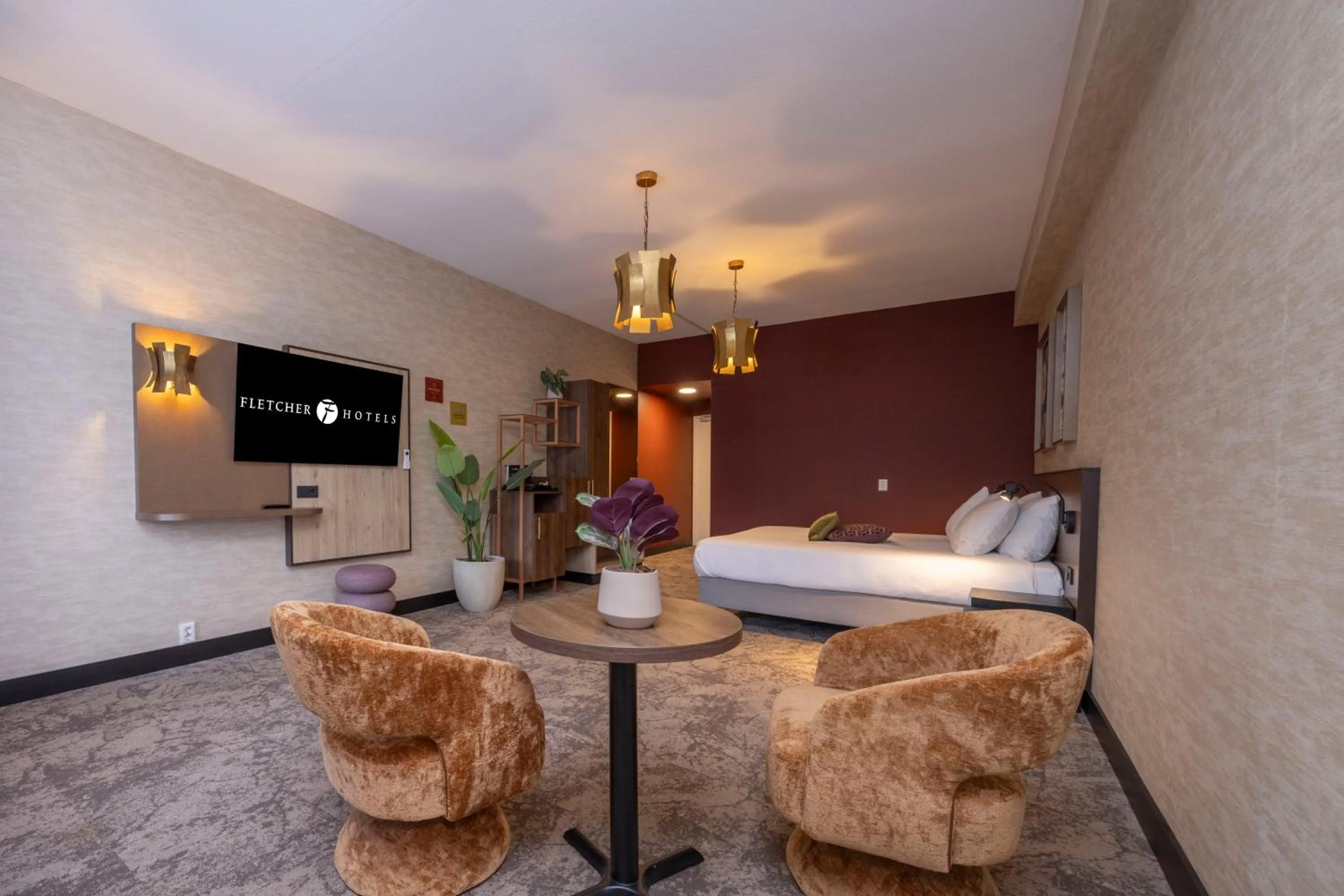 Photo of the whole room, Bed in Fletcher Hotel-Restaurant Klein Zwitserland