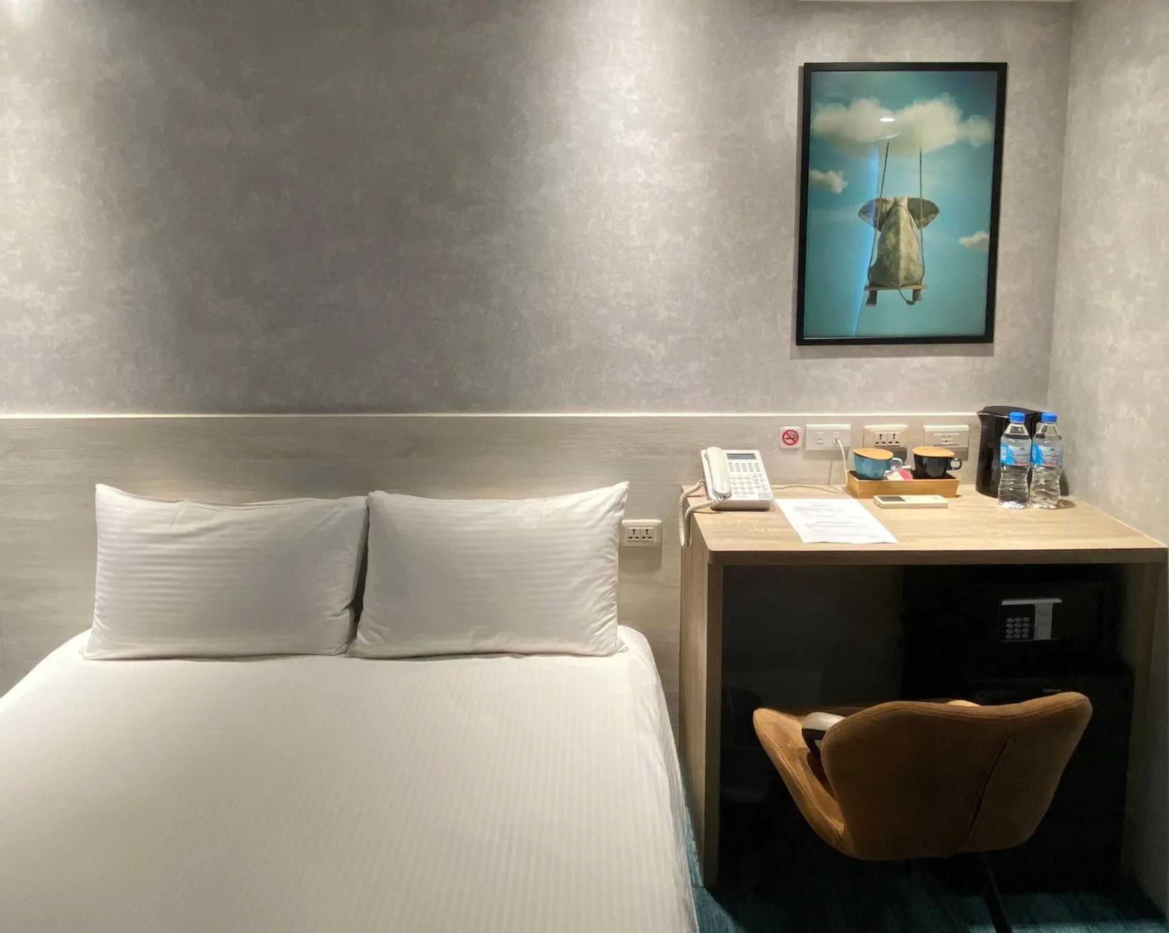 Bed in 西門雲町旅店 Sky Gate Hotel