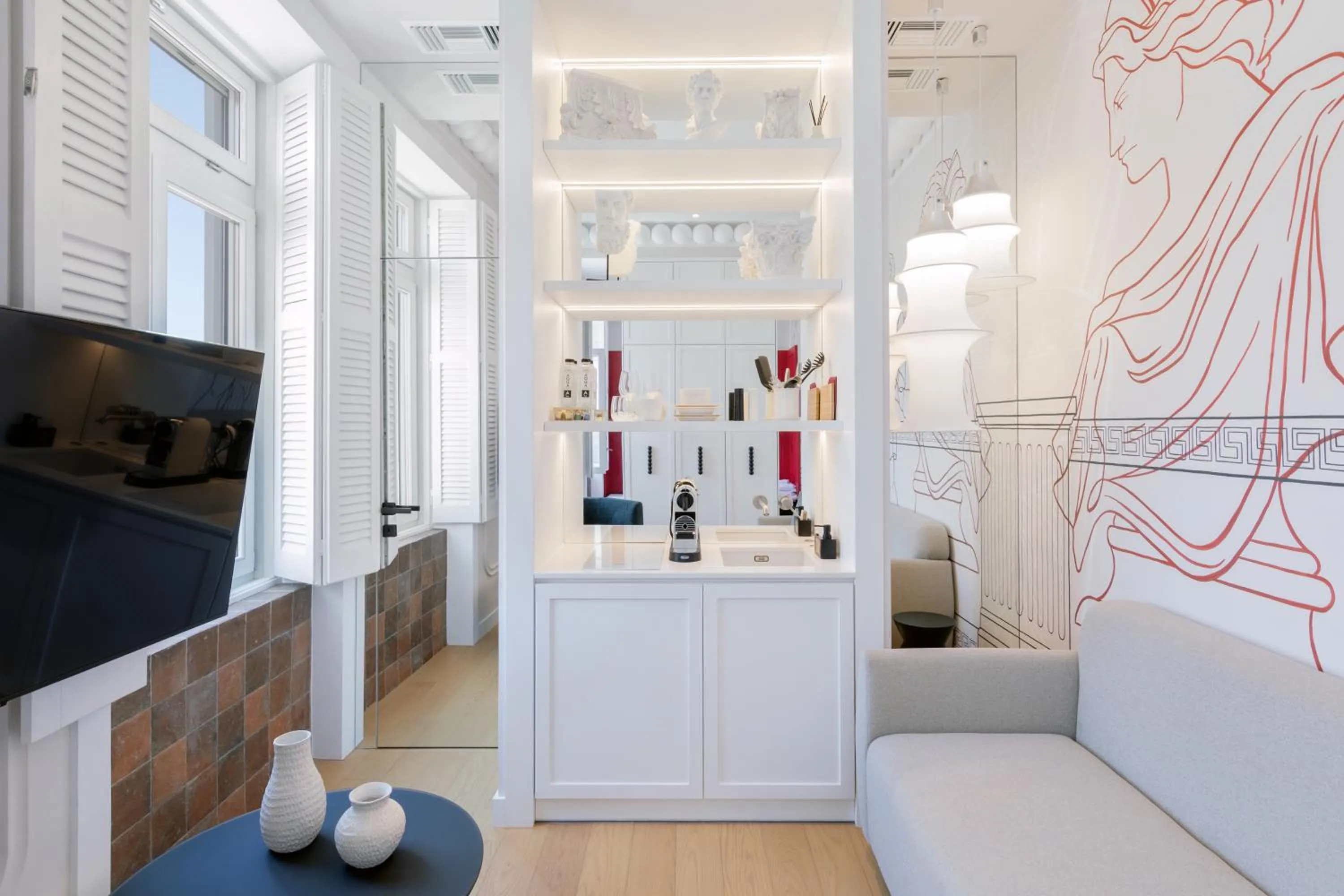 Kitchen or kitchenette in Agora Suites