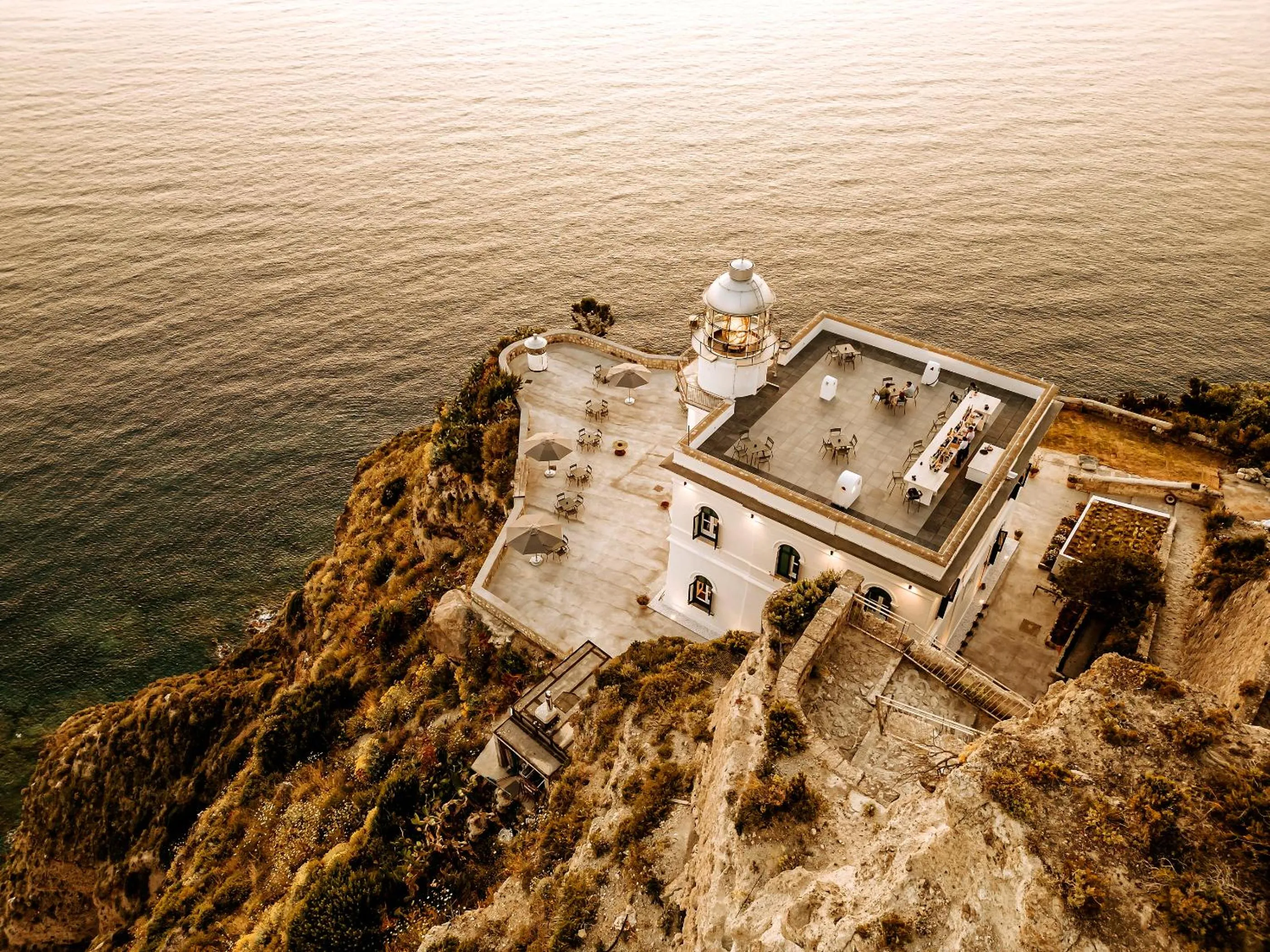 Bird's eye view in Faro Punta Imperatore