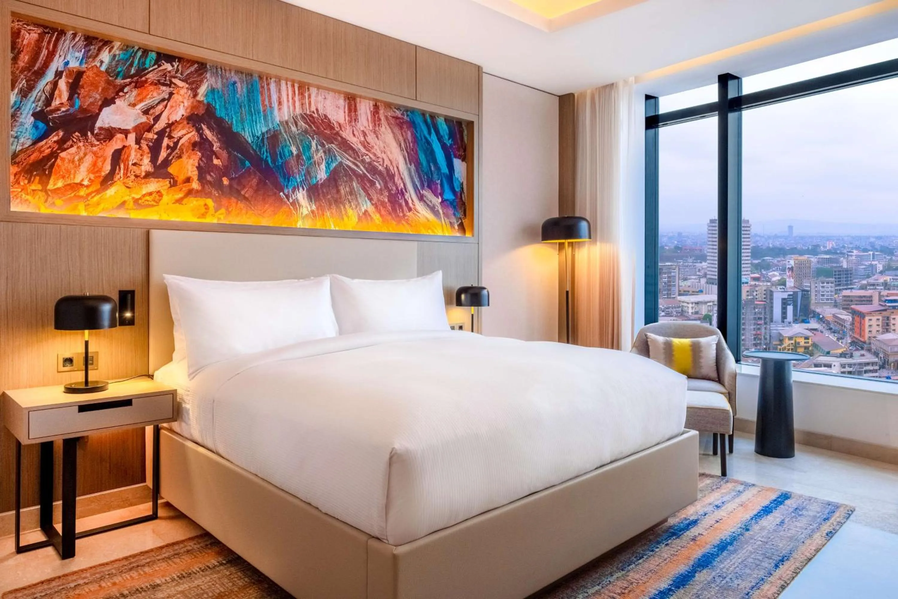 View (from property/room), Bed in Hilton Kinshasa
