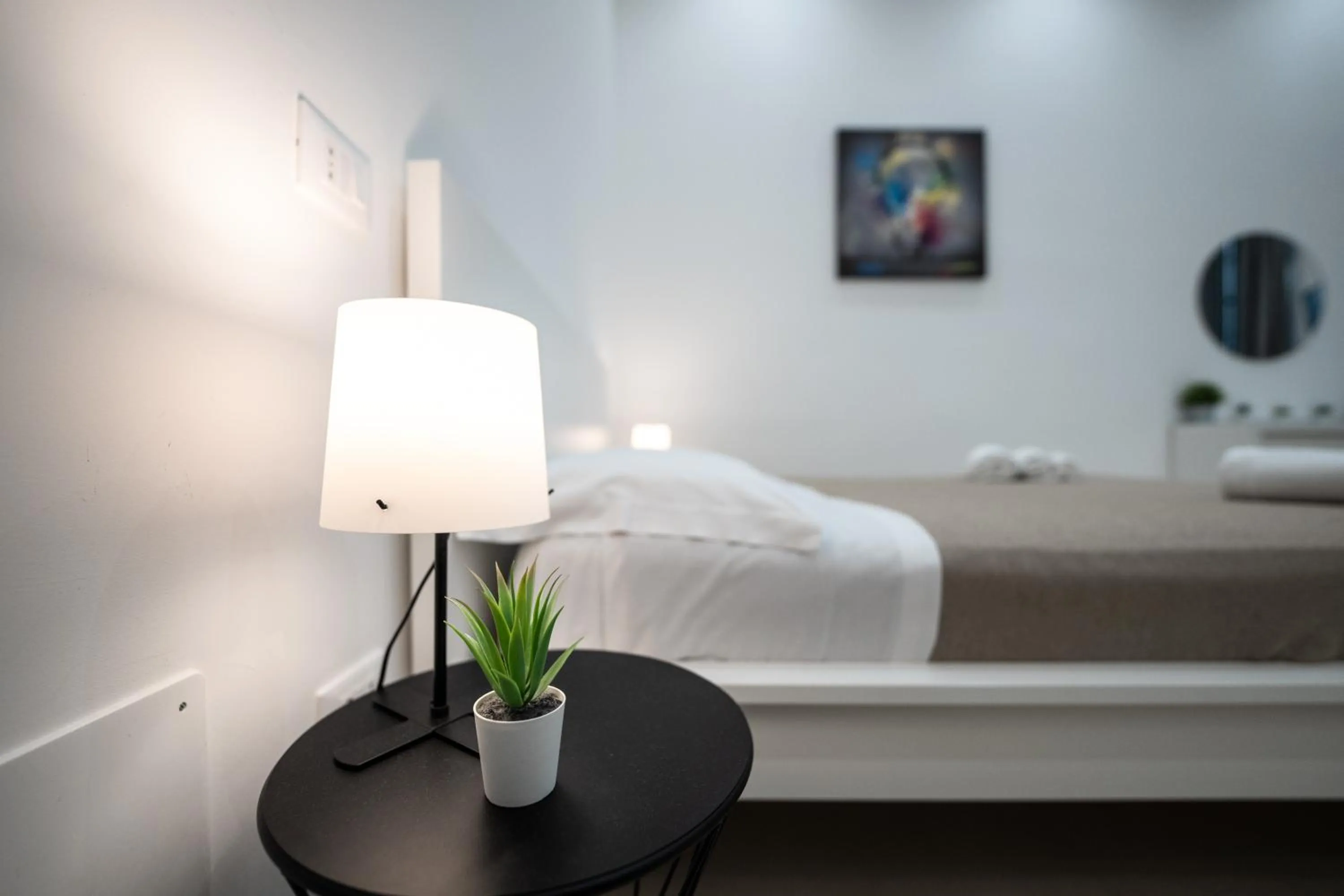 Bed in Valguarnera Studio Apartments